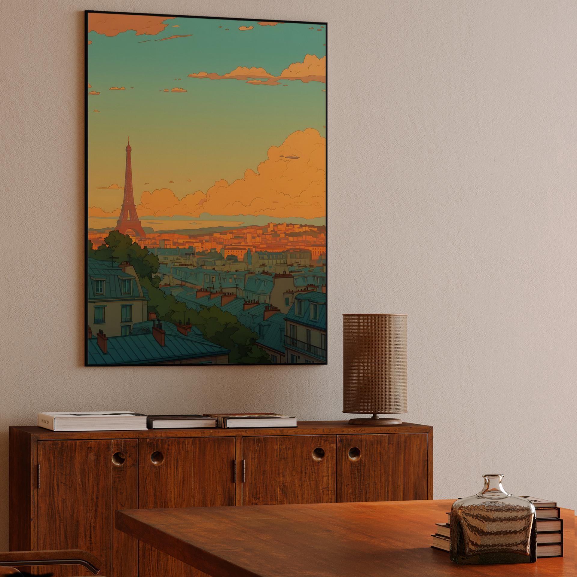 Paris Sunset Skyline