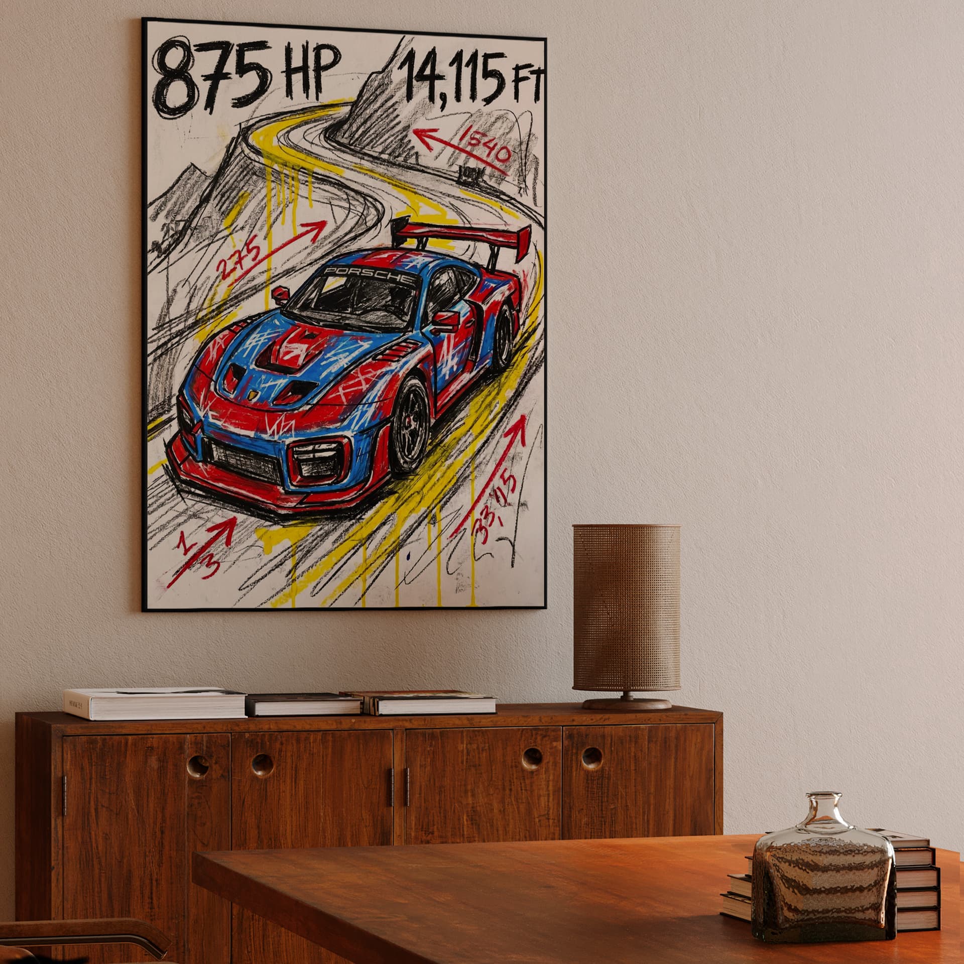Porsche Pikes Peak 875HP Hill Climb Sketch