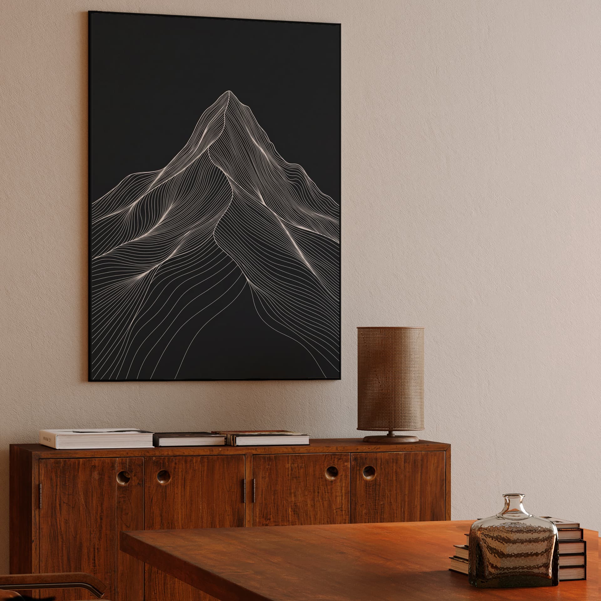 Matterhorn Topographic Line Art