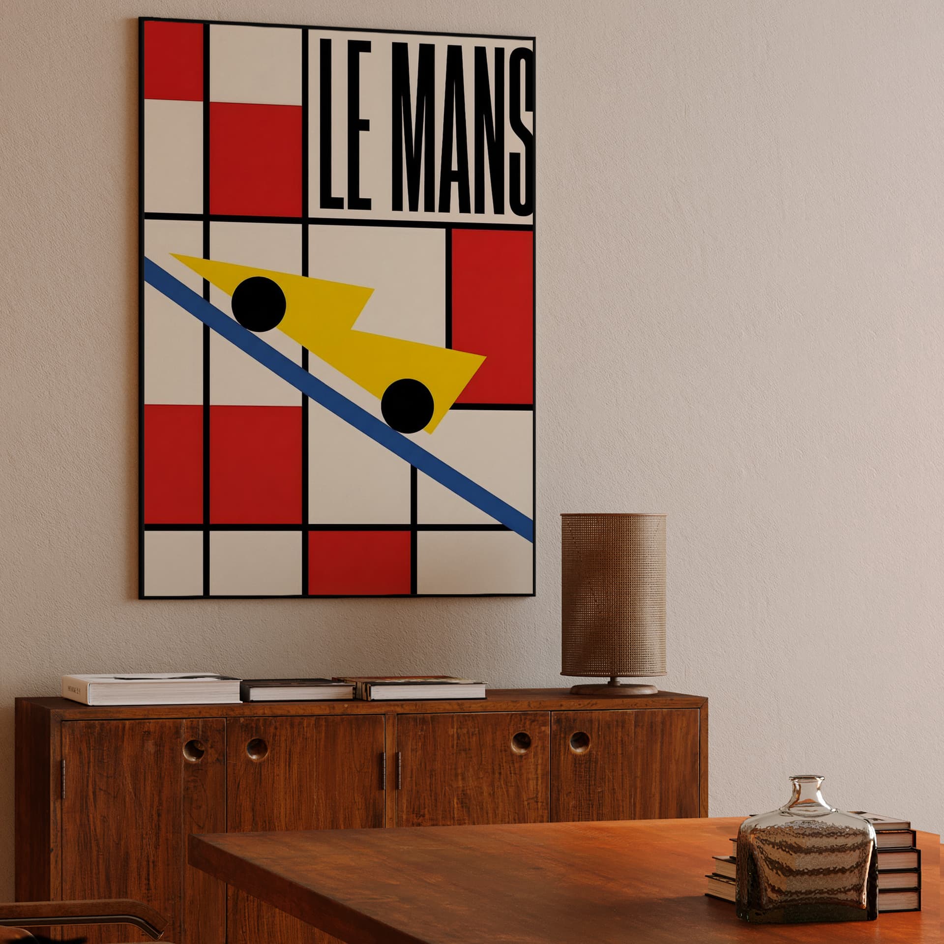 Le Mans De Stijl Racing Poster