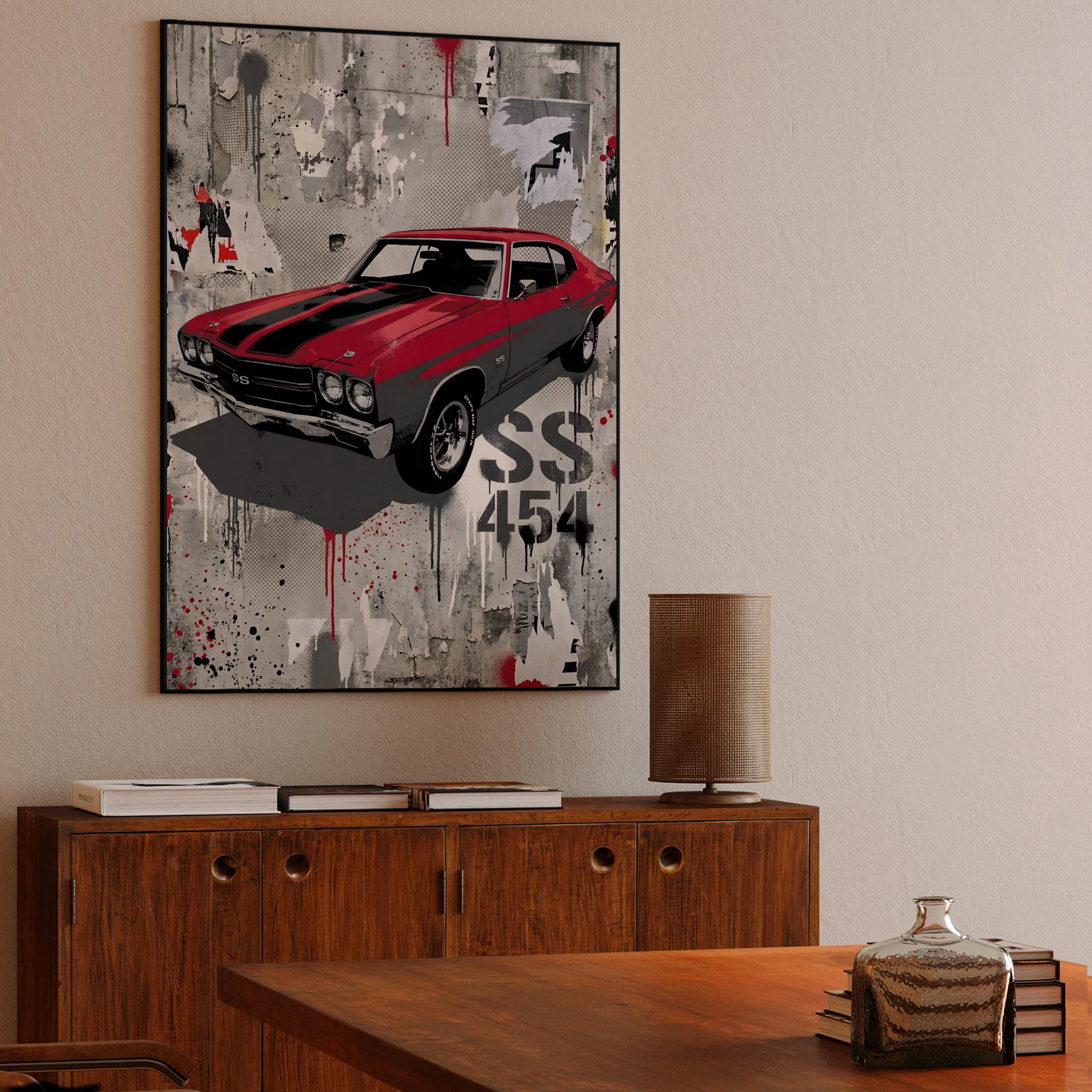 Chevelle SS 454 Urban Stencil Art
