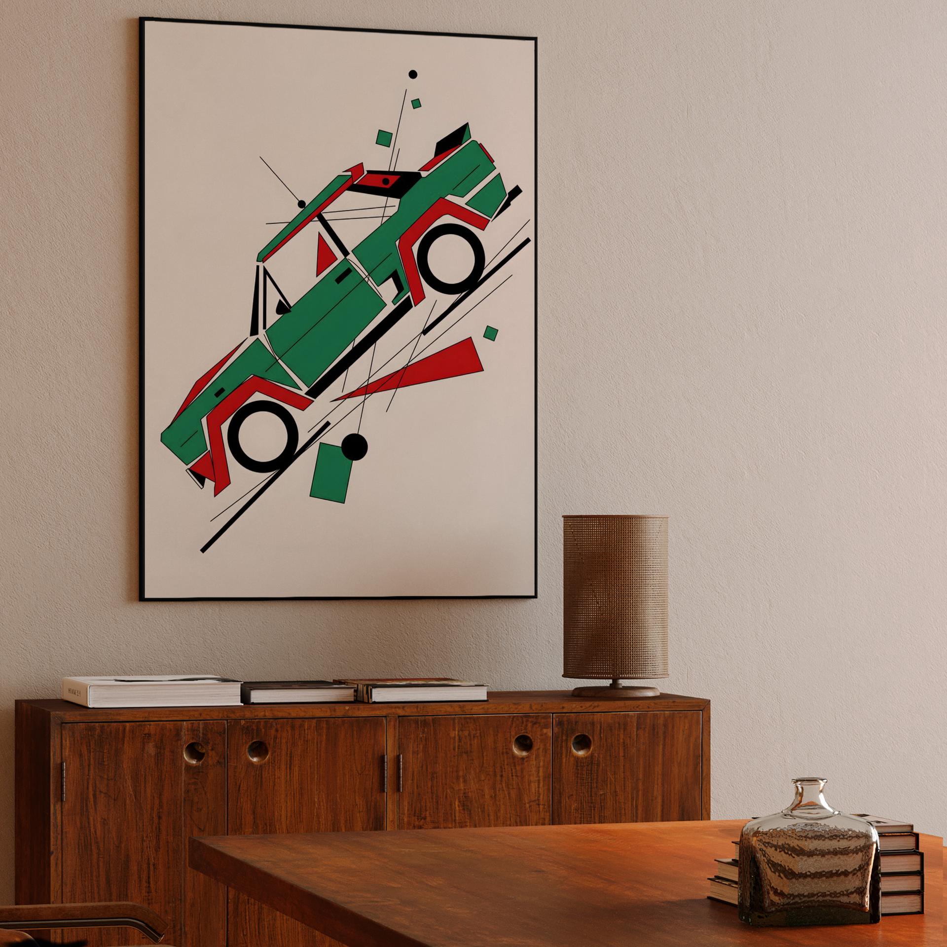 Fiat 131 Abarth Alitalia Suprematist Study