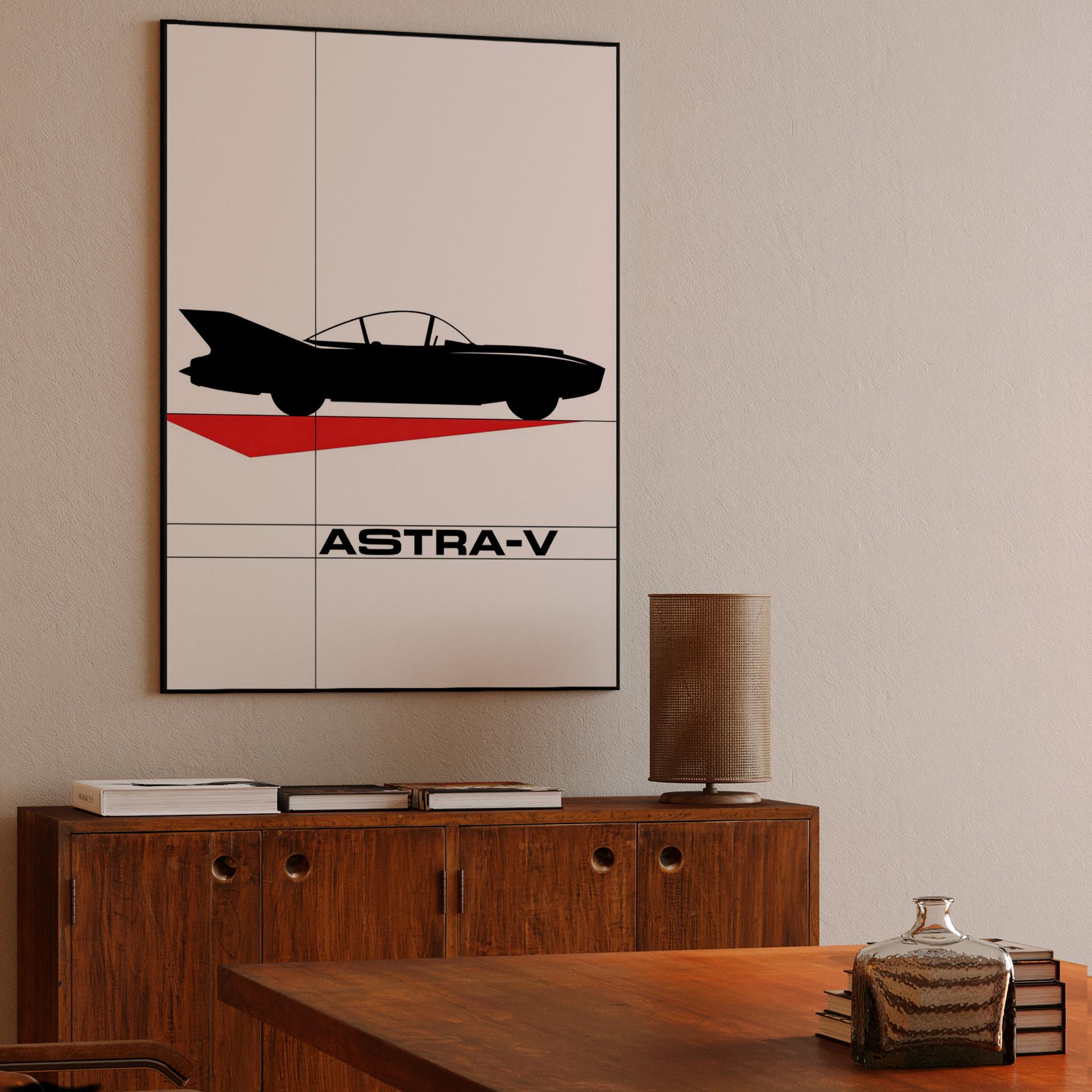 Astra-V: Retro-Futuristic Concept Silhouette