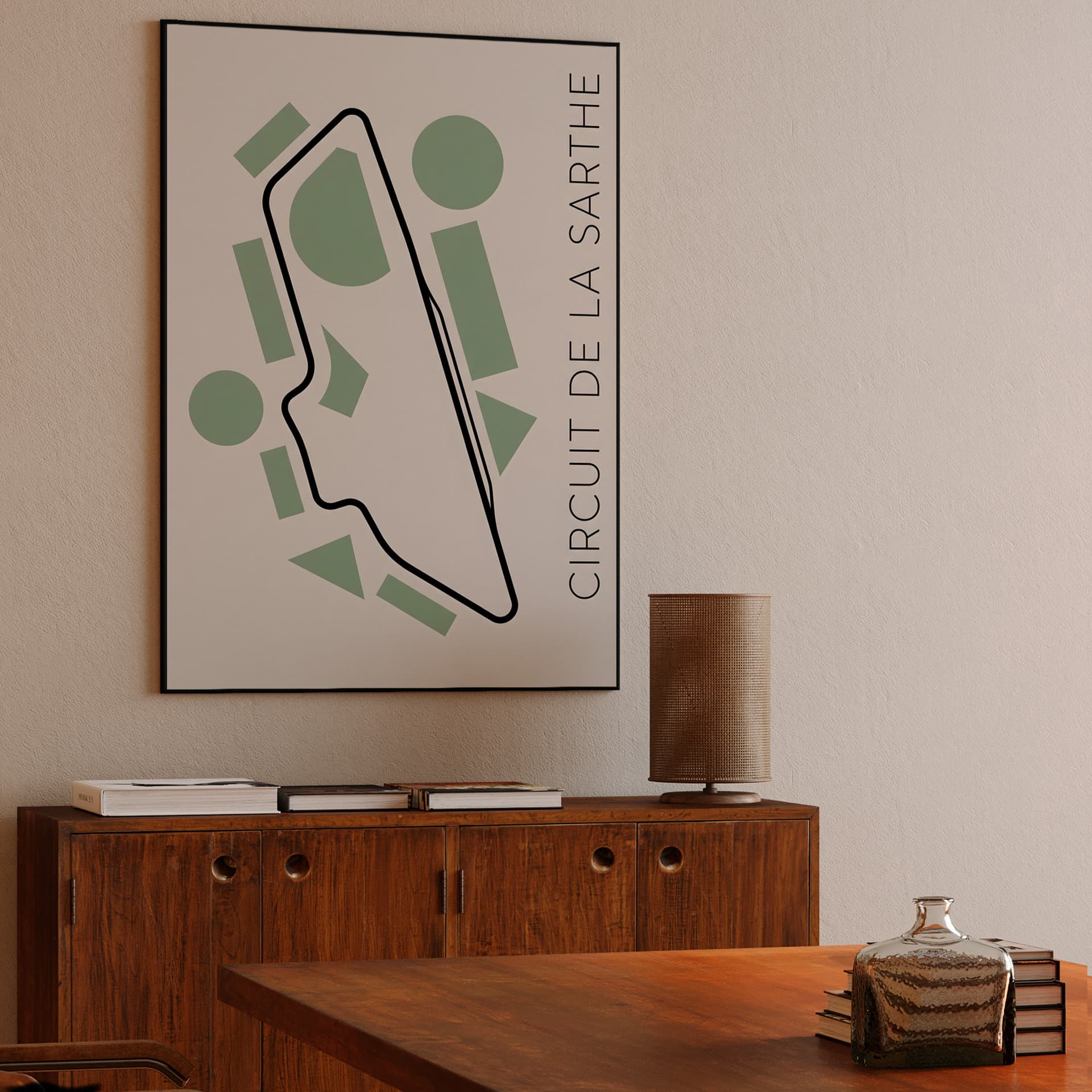 Circuit de la Sarthe Minimalist Geometric Track Map