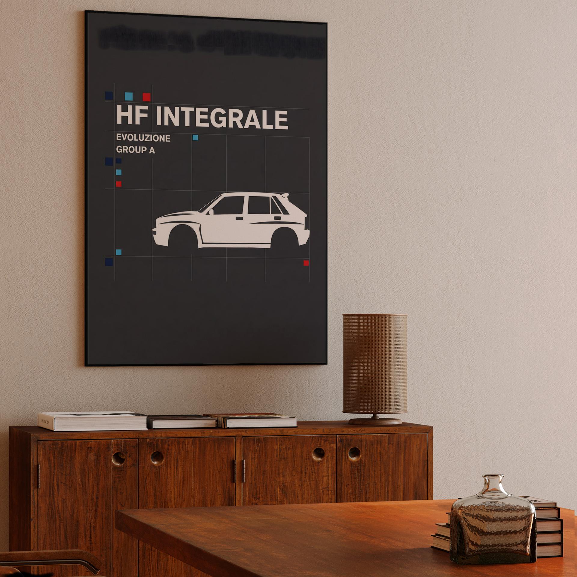 Lancia Delta Integrale Evoluzione Swiss Style Graphic