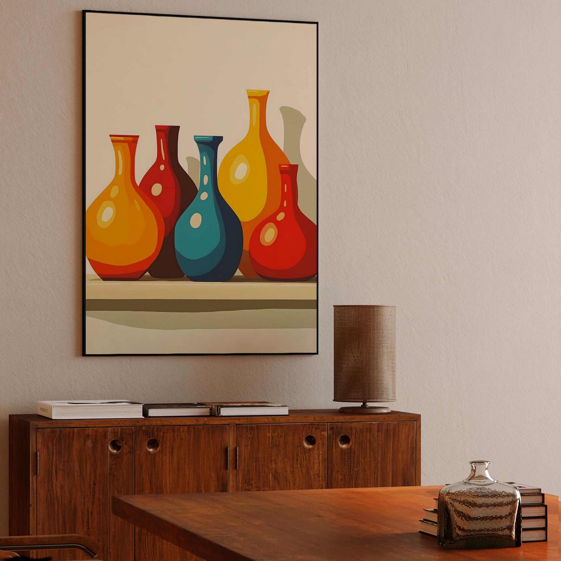 Vibrant Mid-Century Vases