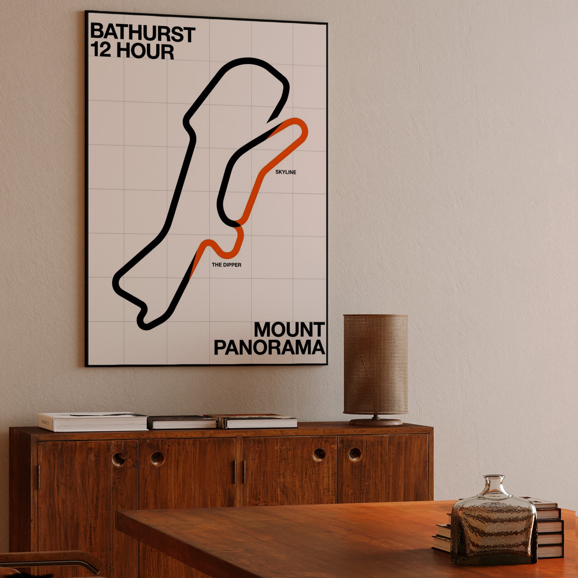 Mount Panorama Bathurst 12H Minimalist Map