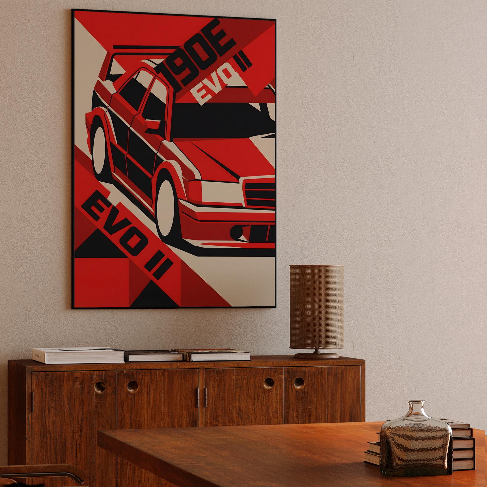 Mercedes 190E Evolution II Dynamic Constructivist Poster