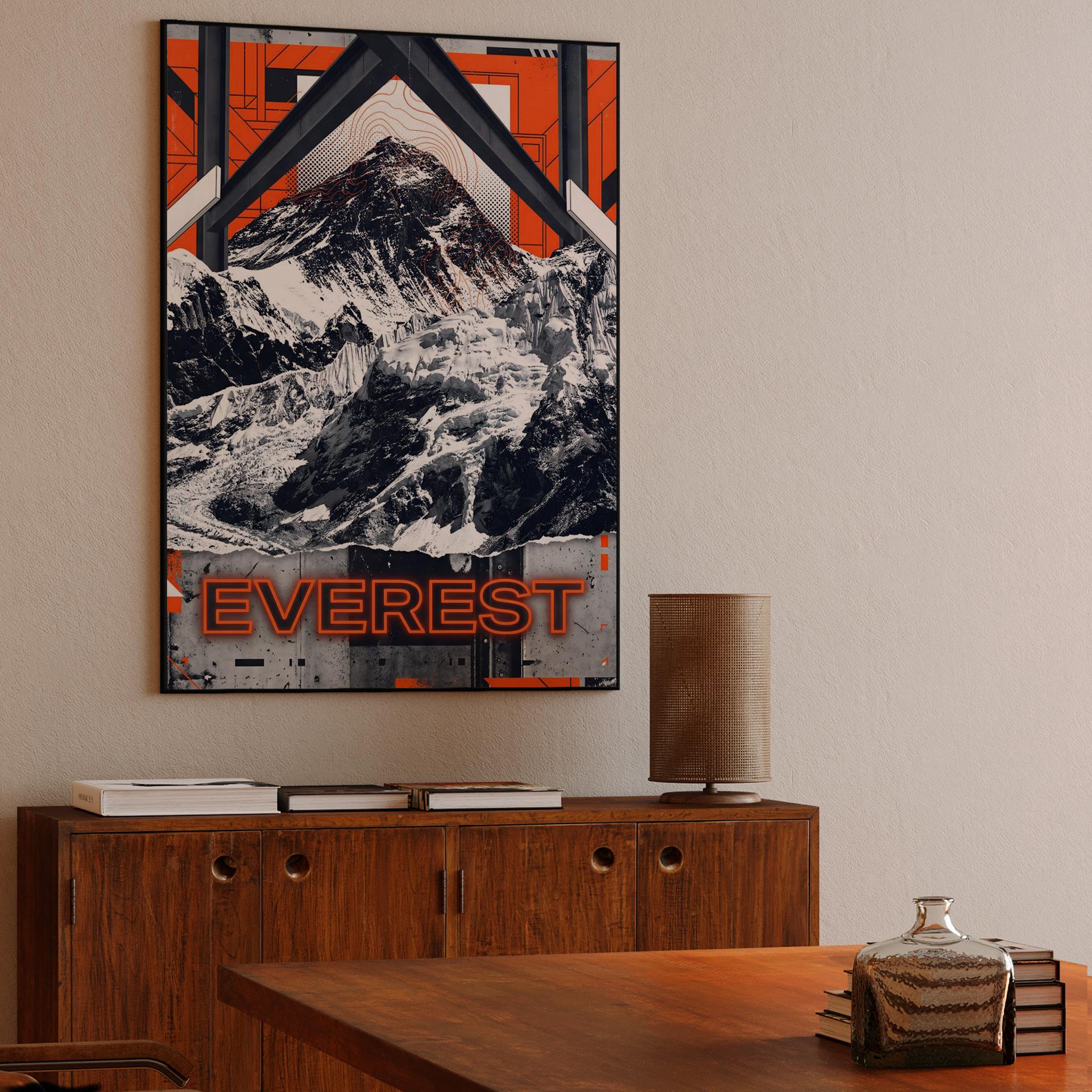 Everest Industrial Mixed Media Graphic Poster