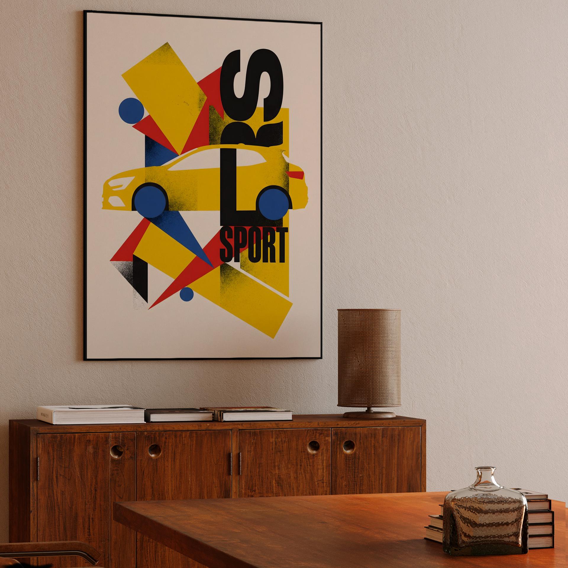 Ford Focus RS Geometric Sport Illustration