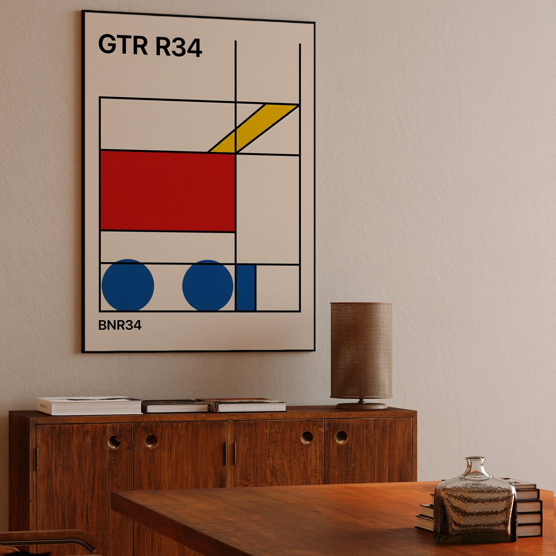 BNR34 De Stijl Abstraction