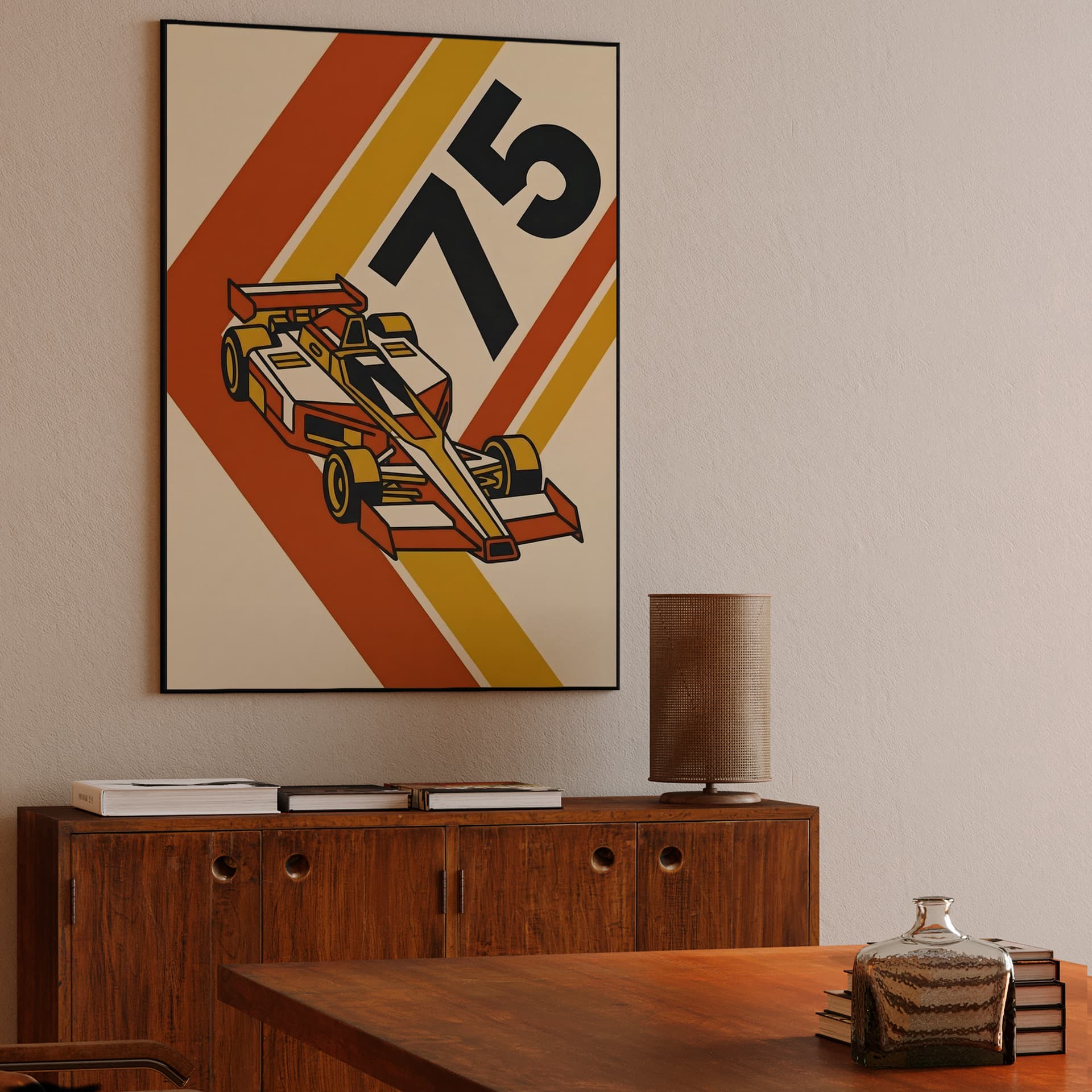 Retro Speed 75 Formula Poster