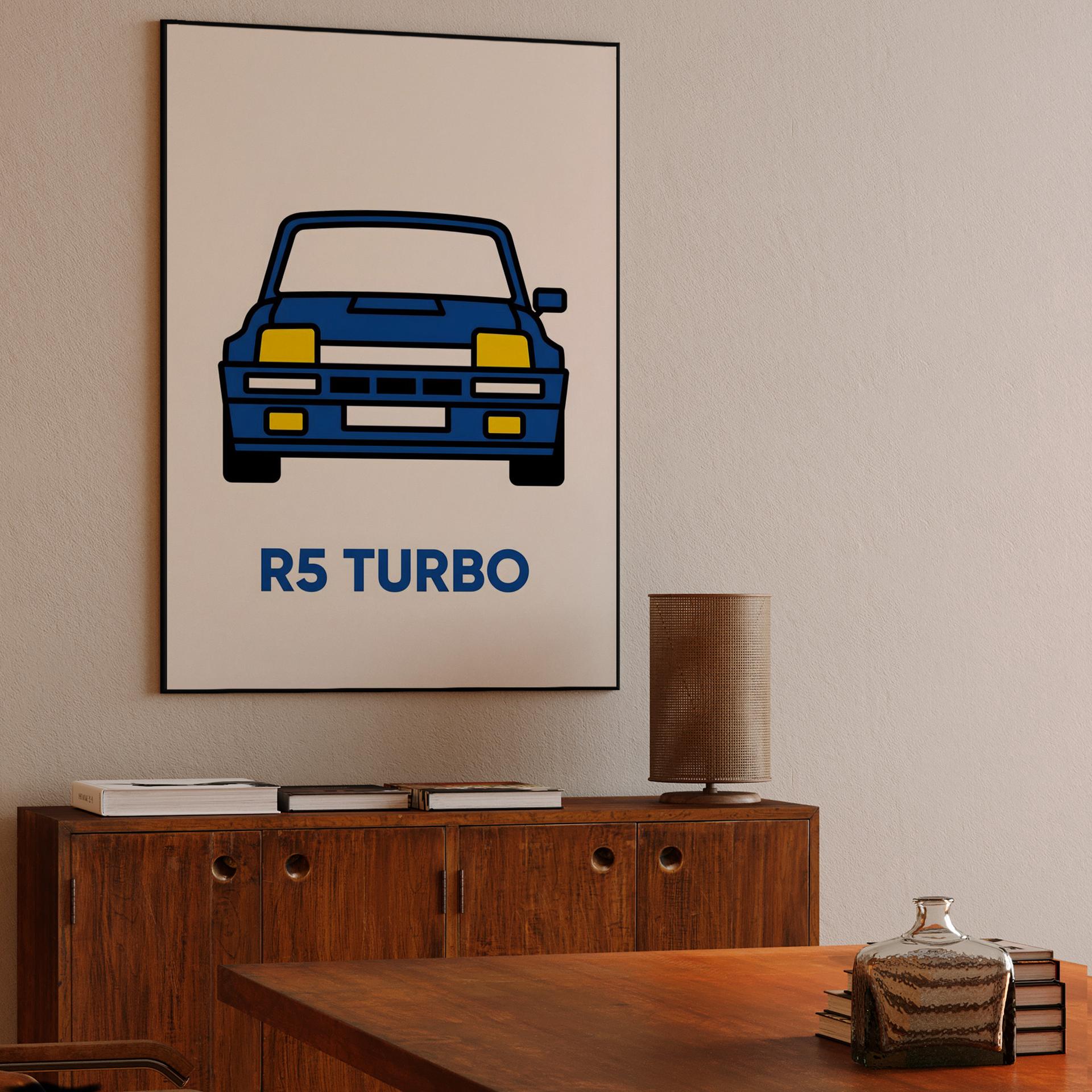 Renault R5 Turbo Minimalist Front View