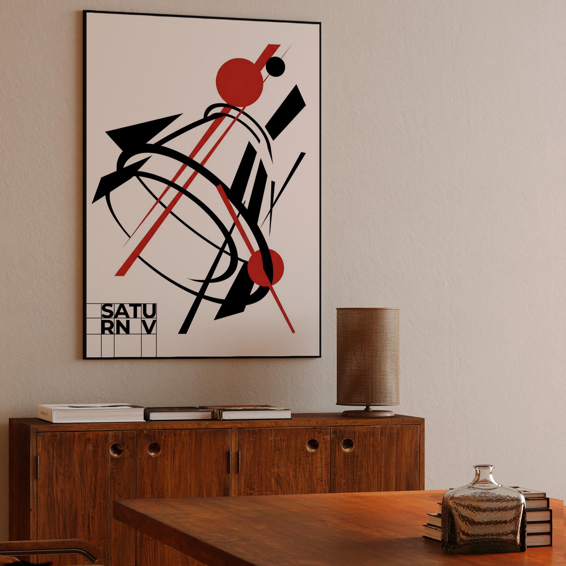 Saturn V Abstract Constructivist Rocket Engine