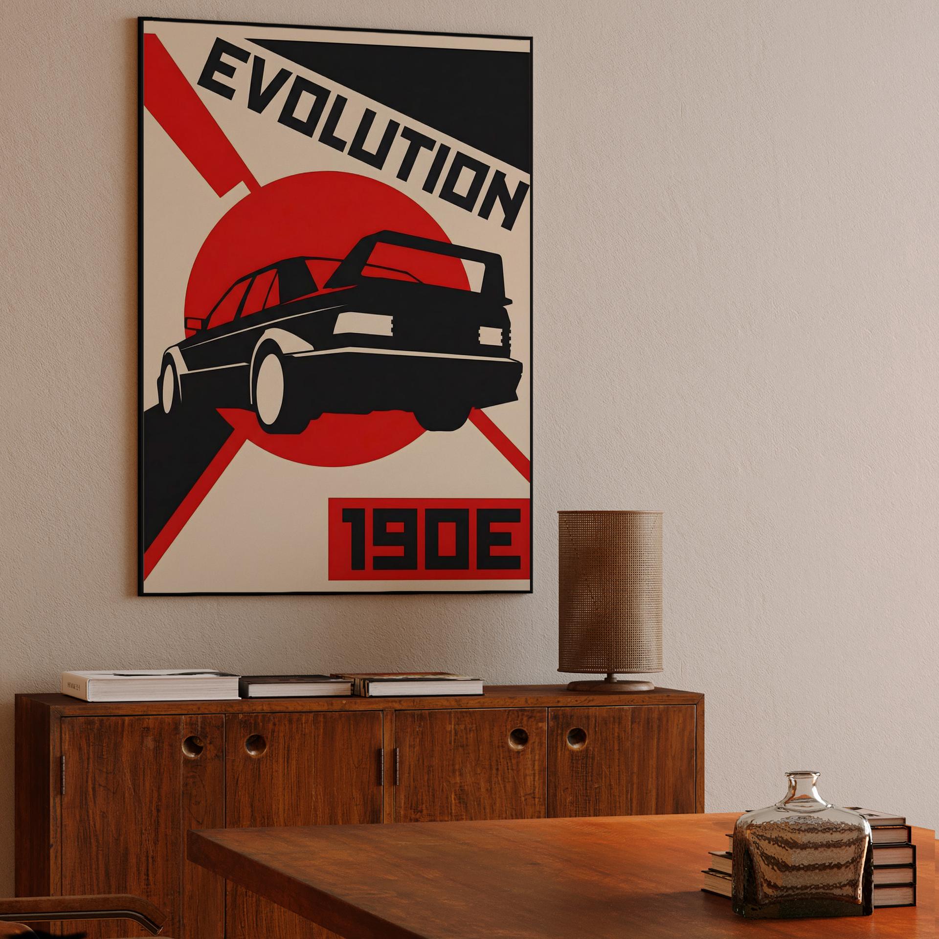 Mercedes 190E Evolution II Constructivist Poster