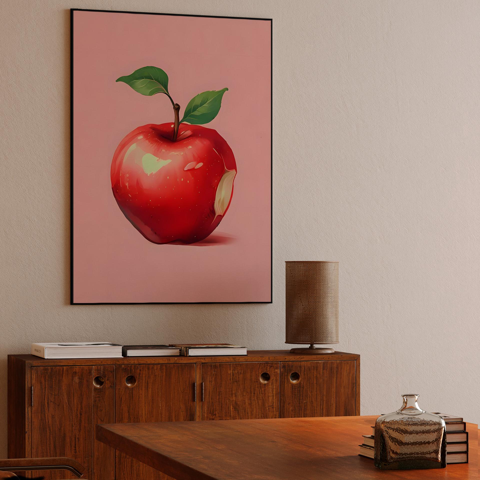 Glossy Bitten Red Apple