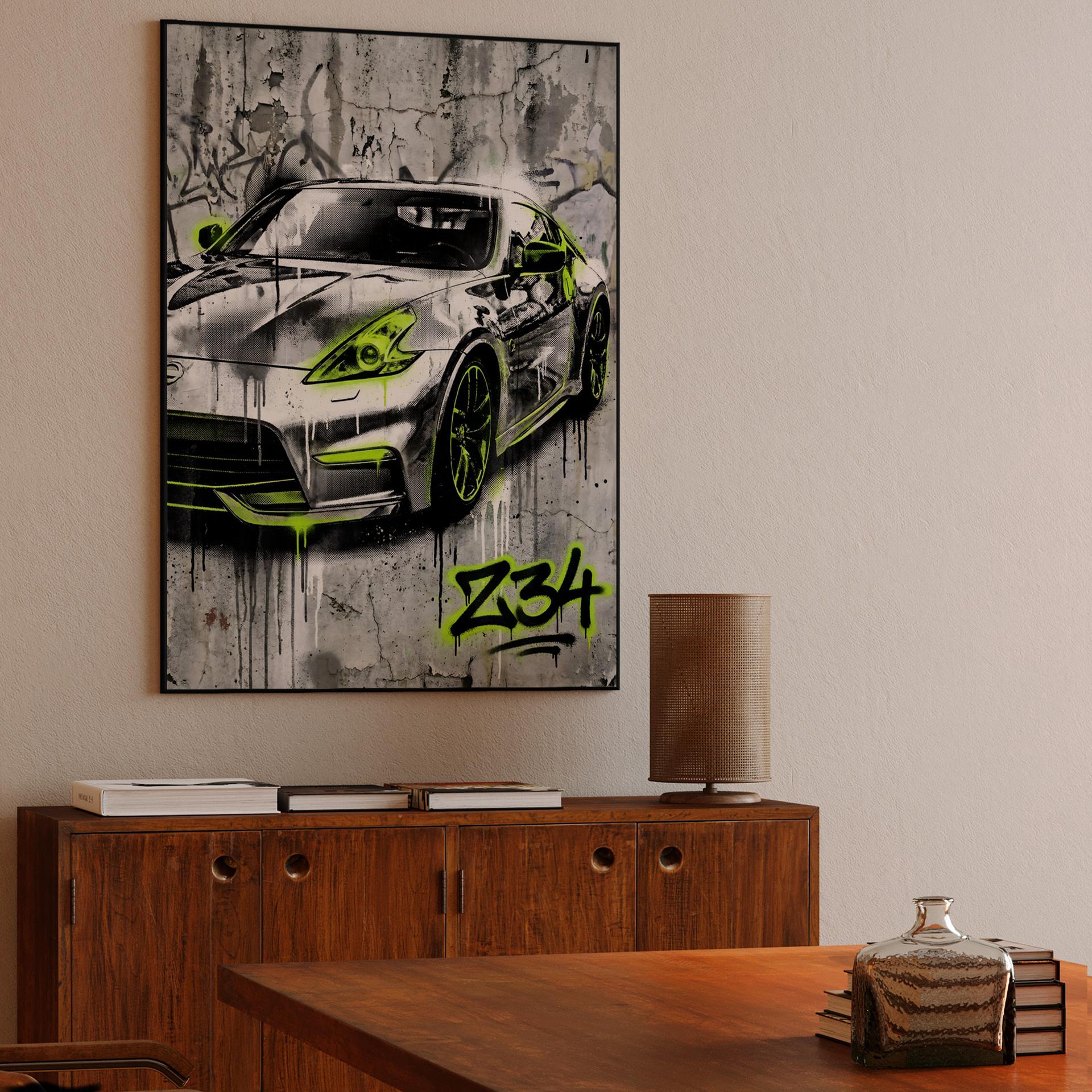 Nissan 370Z Z34 Neon Street Graffiti