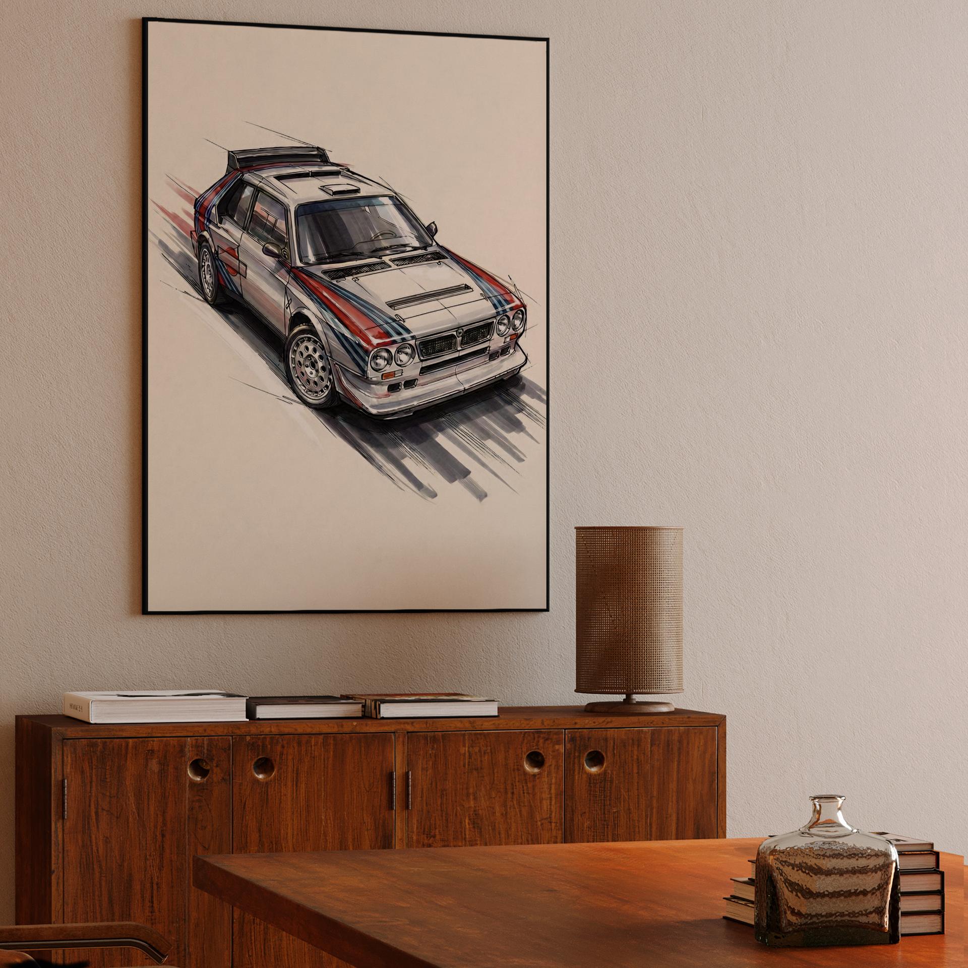 Lancia Delta S4 Martini Racing Rally Illustration