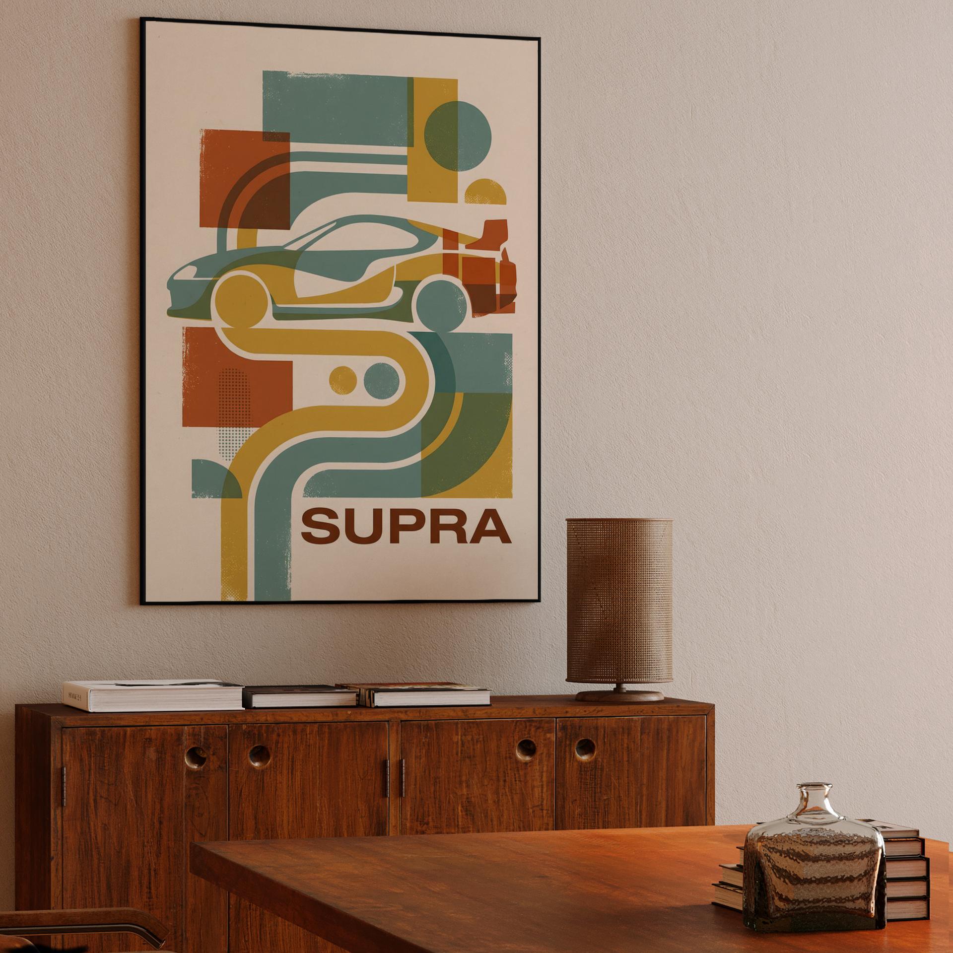 Retro Geometric Toyota Supra A80