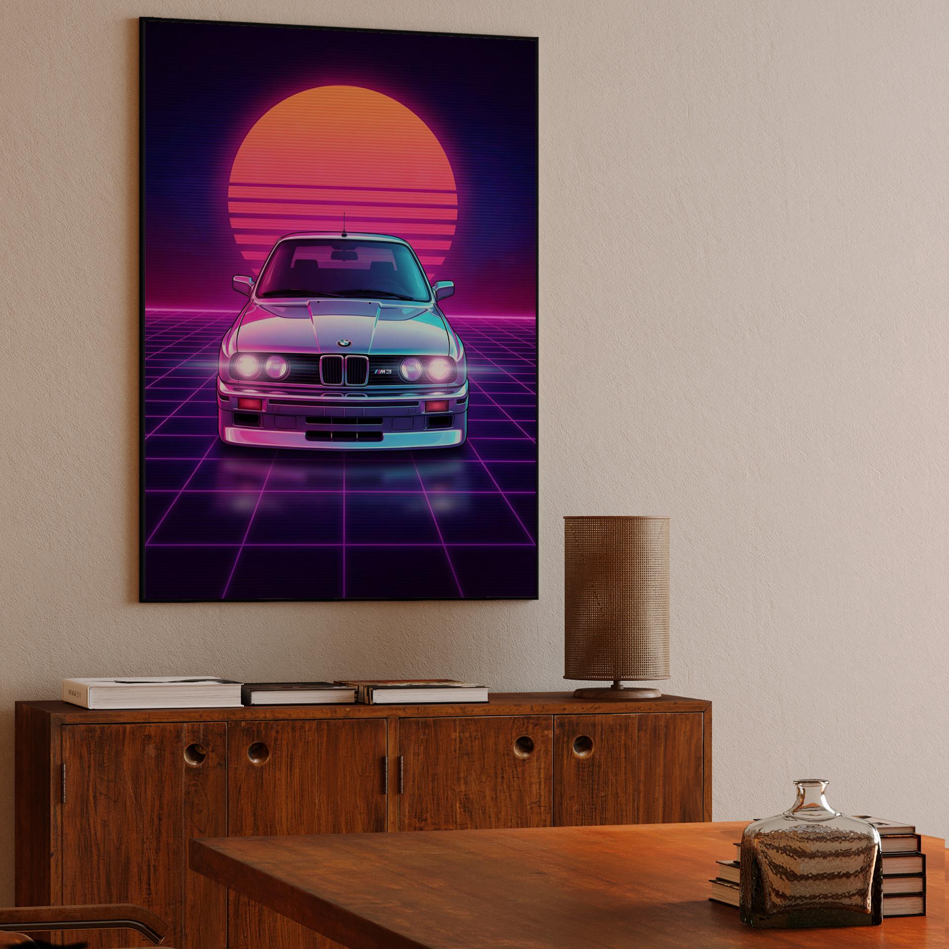 BMW E30 M3 Synthwave Sunset