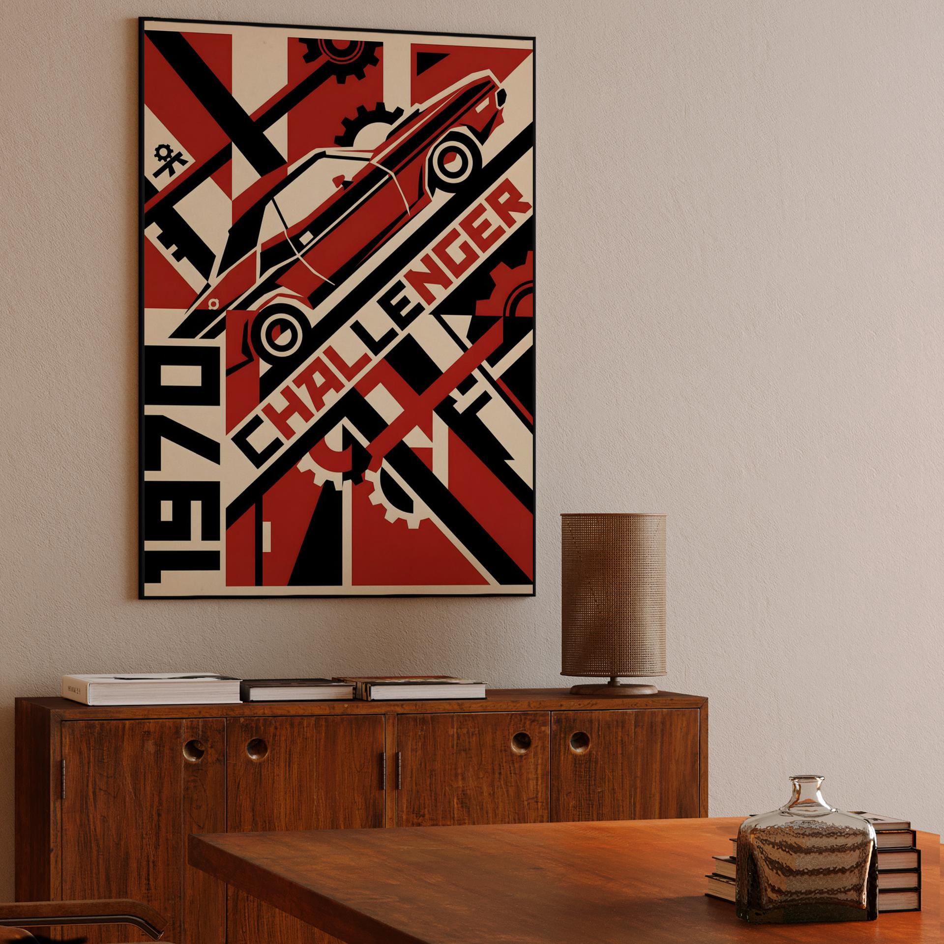 1970 Challenger Constructivist Industrial Poster