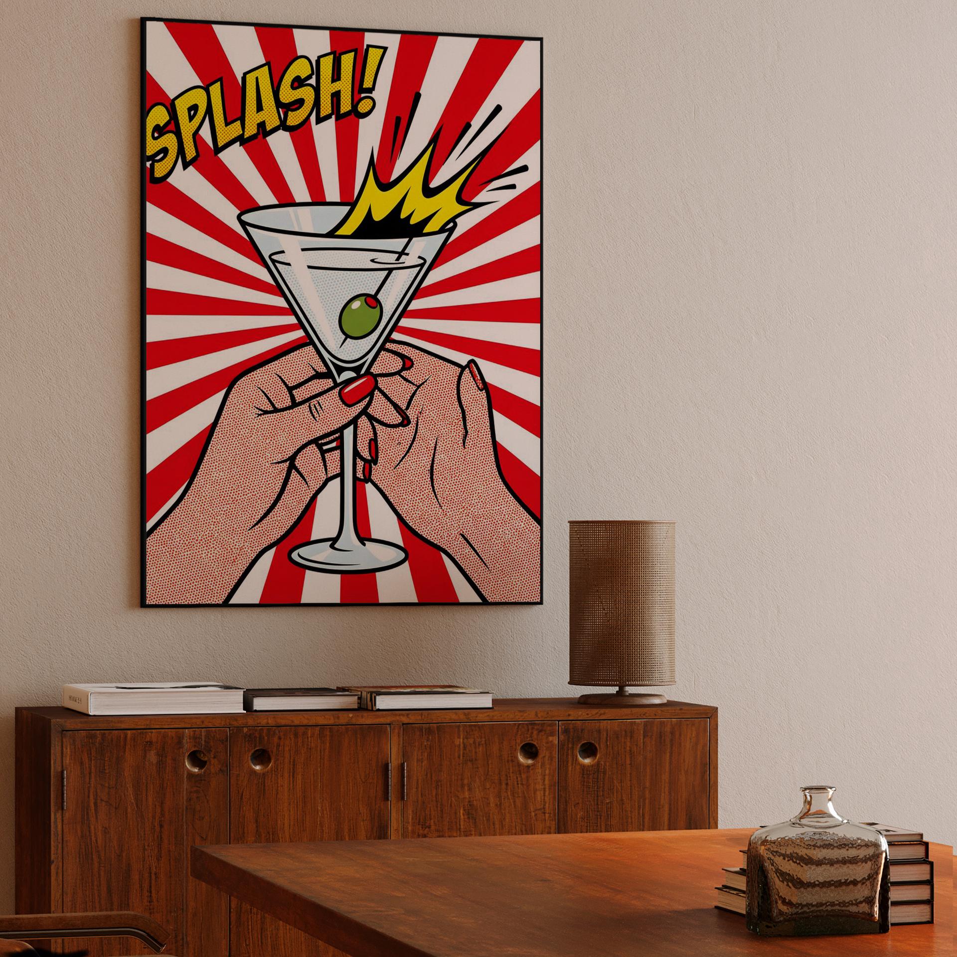 The Martini Splash Pop Art