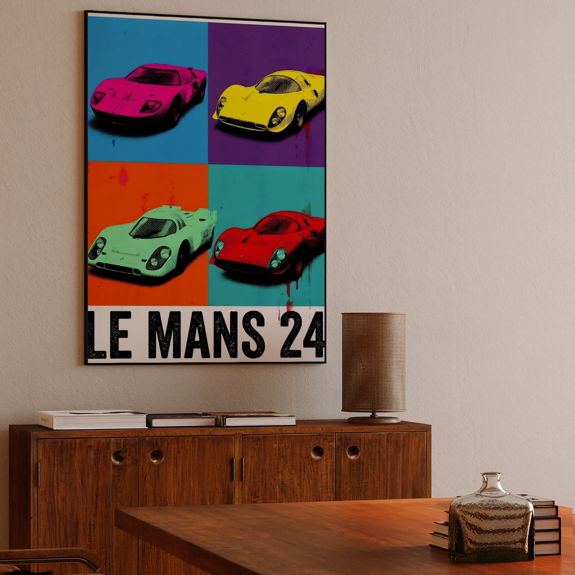 Le Mans Legends Pop Art Quad-Panel Poster