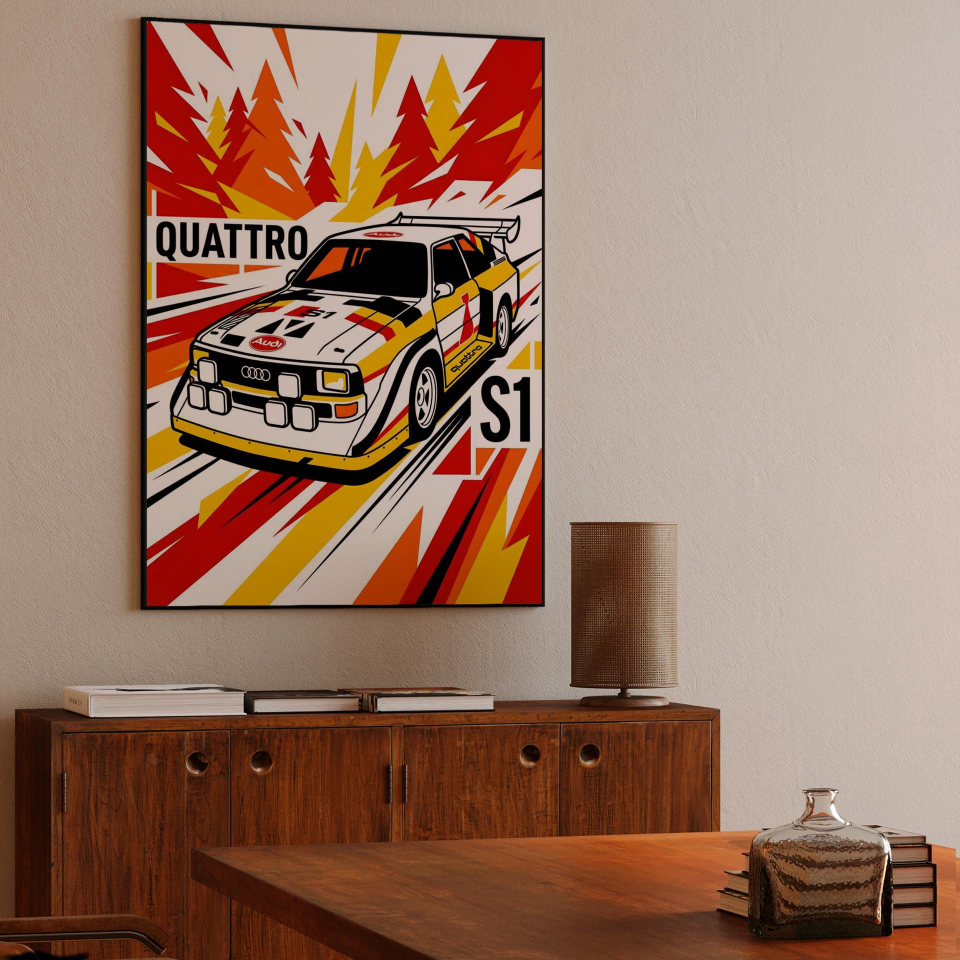 Audi Sport Quattro S1 Rally Speed Graphic