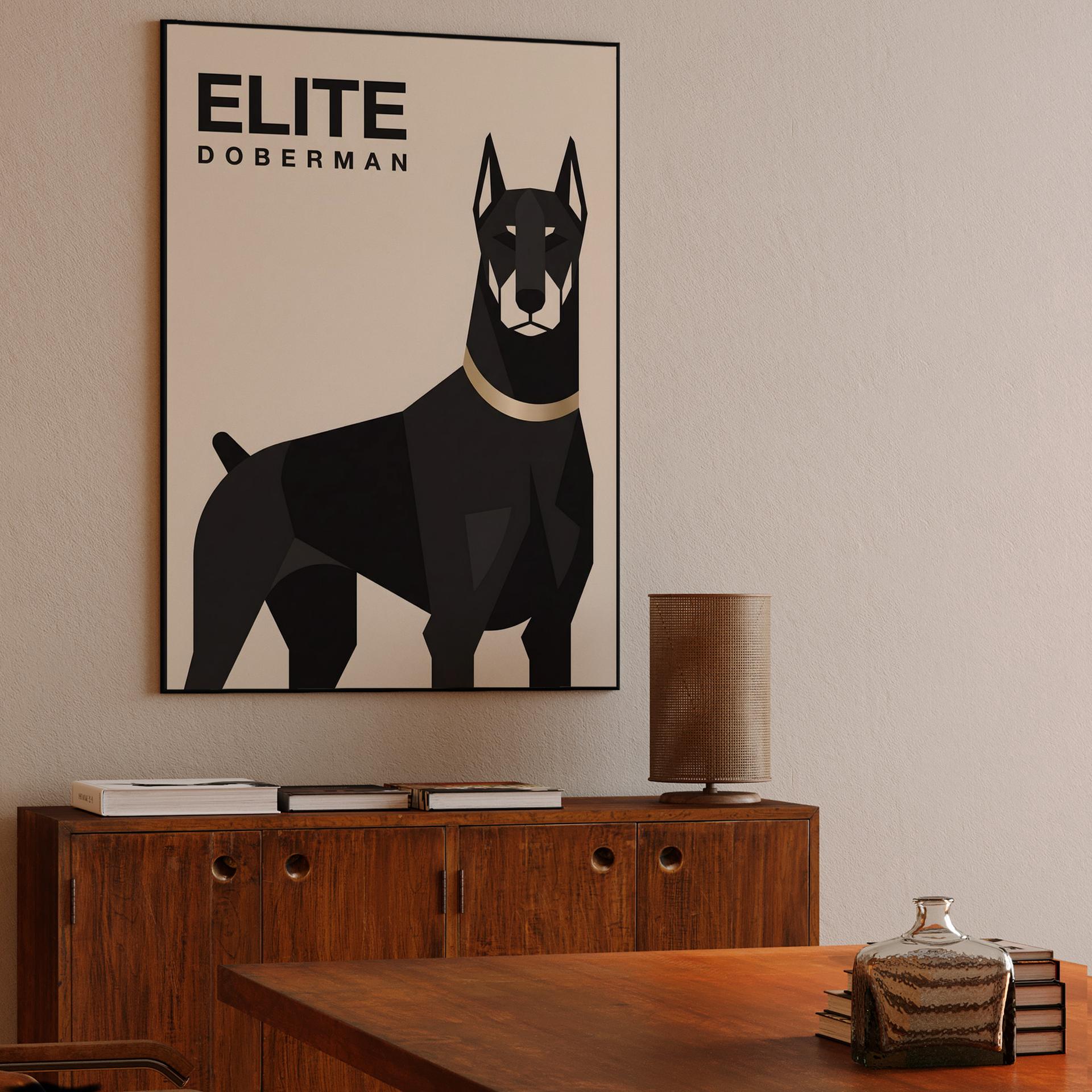 Elite Doberman: Geometric Modernism