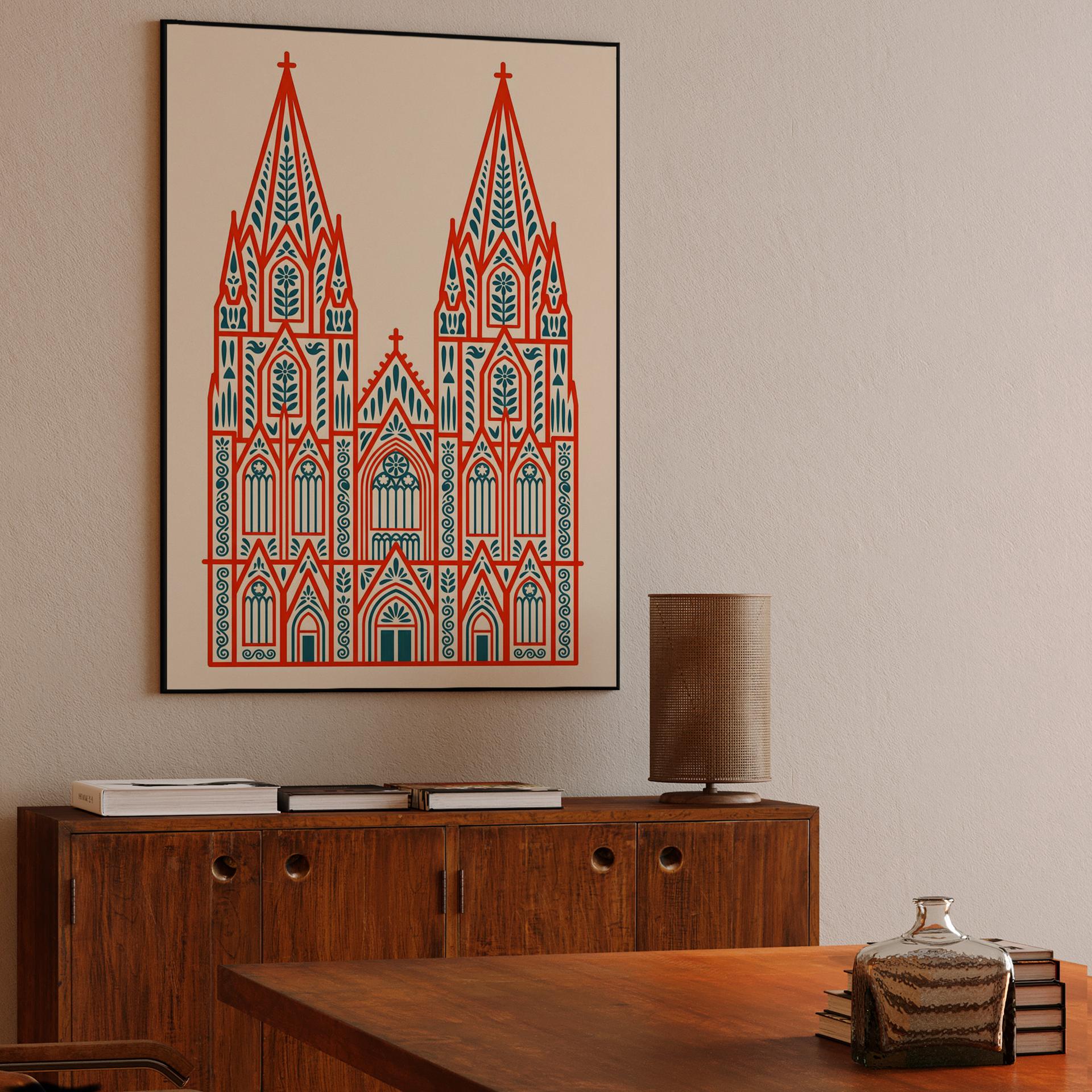 Cologne Cathedral Botanical Folk Art