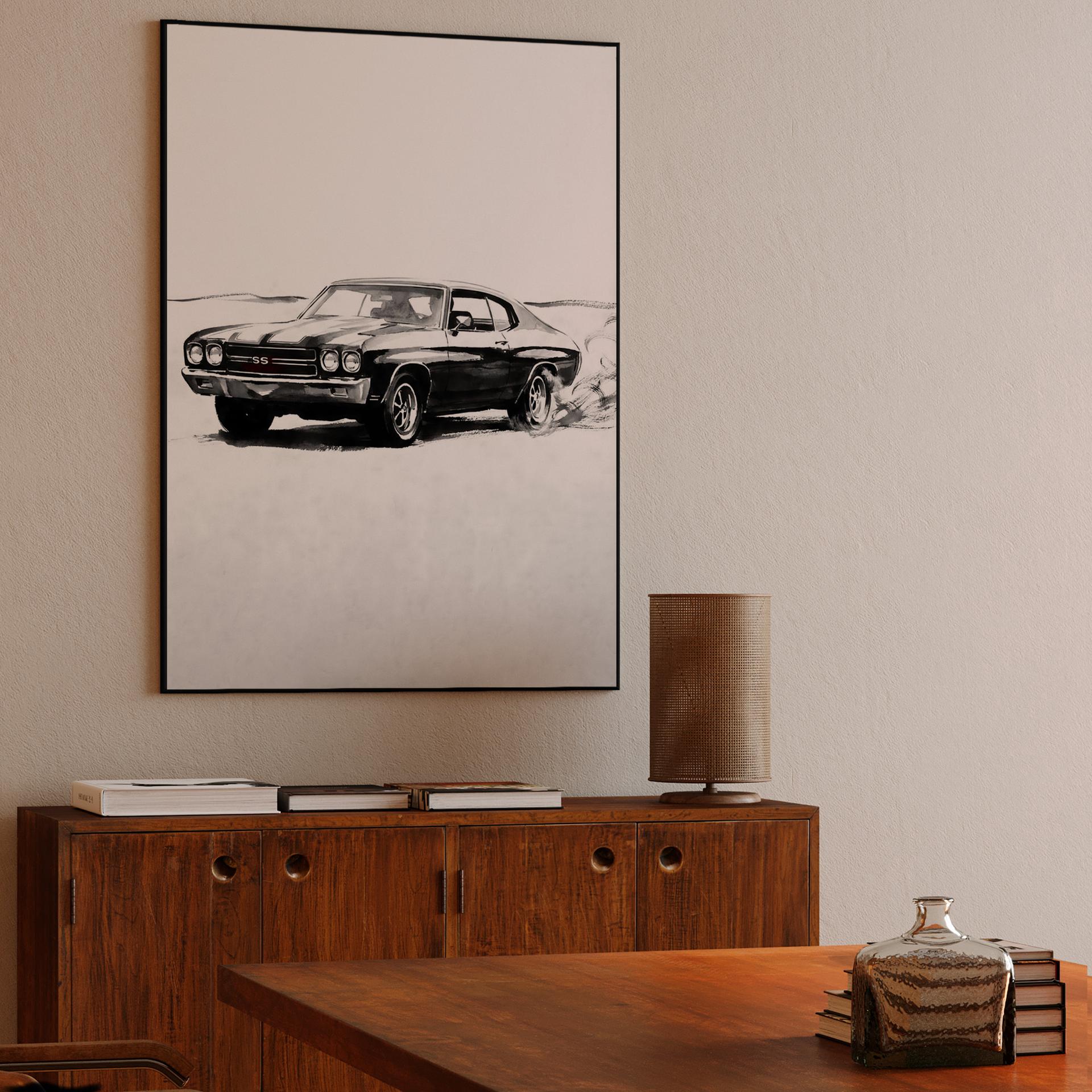 Chevelle SS 454 Ink Wash Burnout