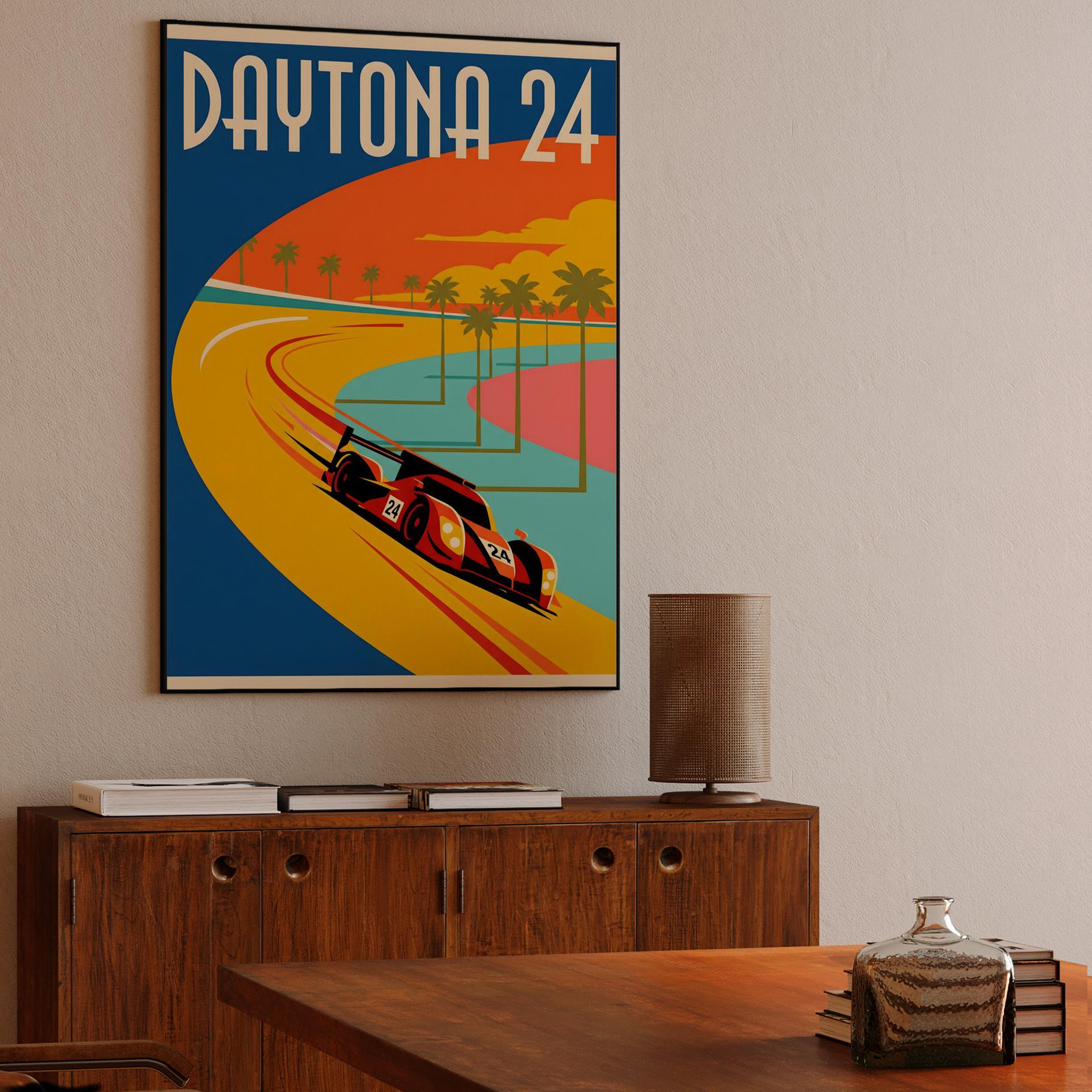 Daytona 24: Mid-Century Endurance Poster