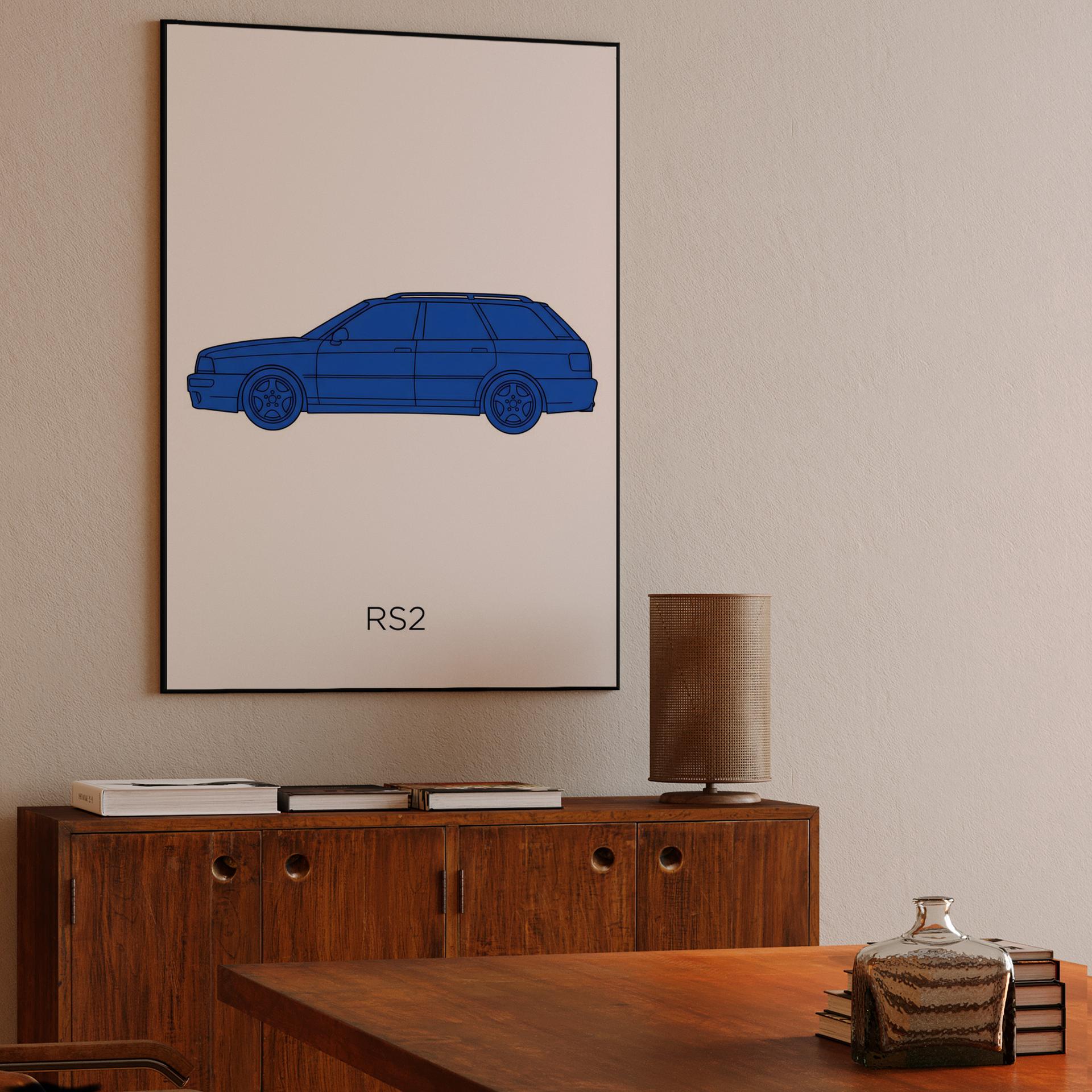 Audi RS2 Avant: Nogaro Blue Minimalist Profile