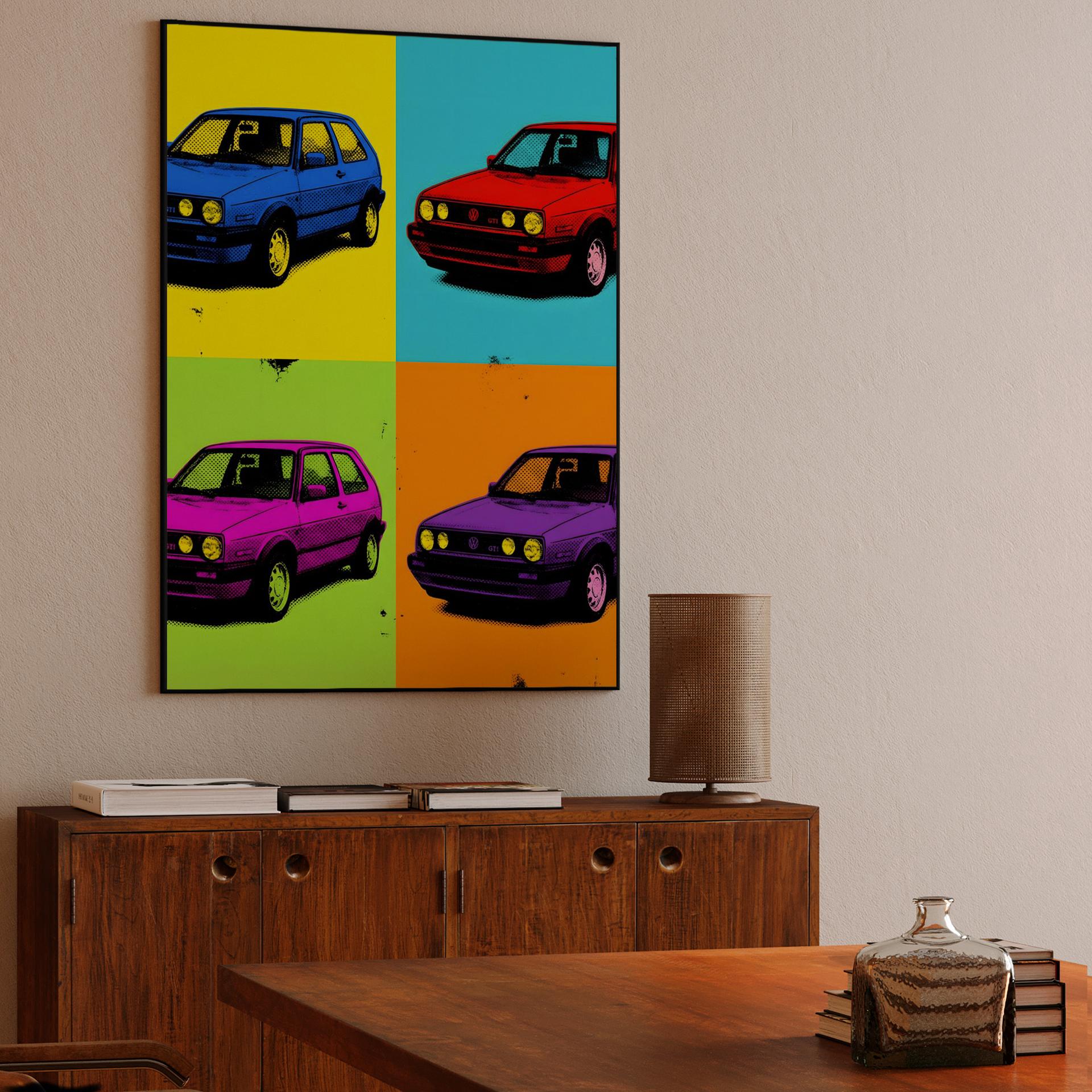 VW Golf GTI Pop Art Grid