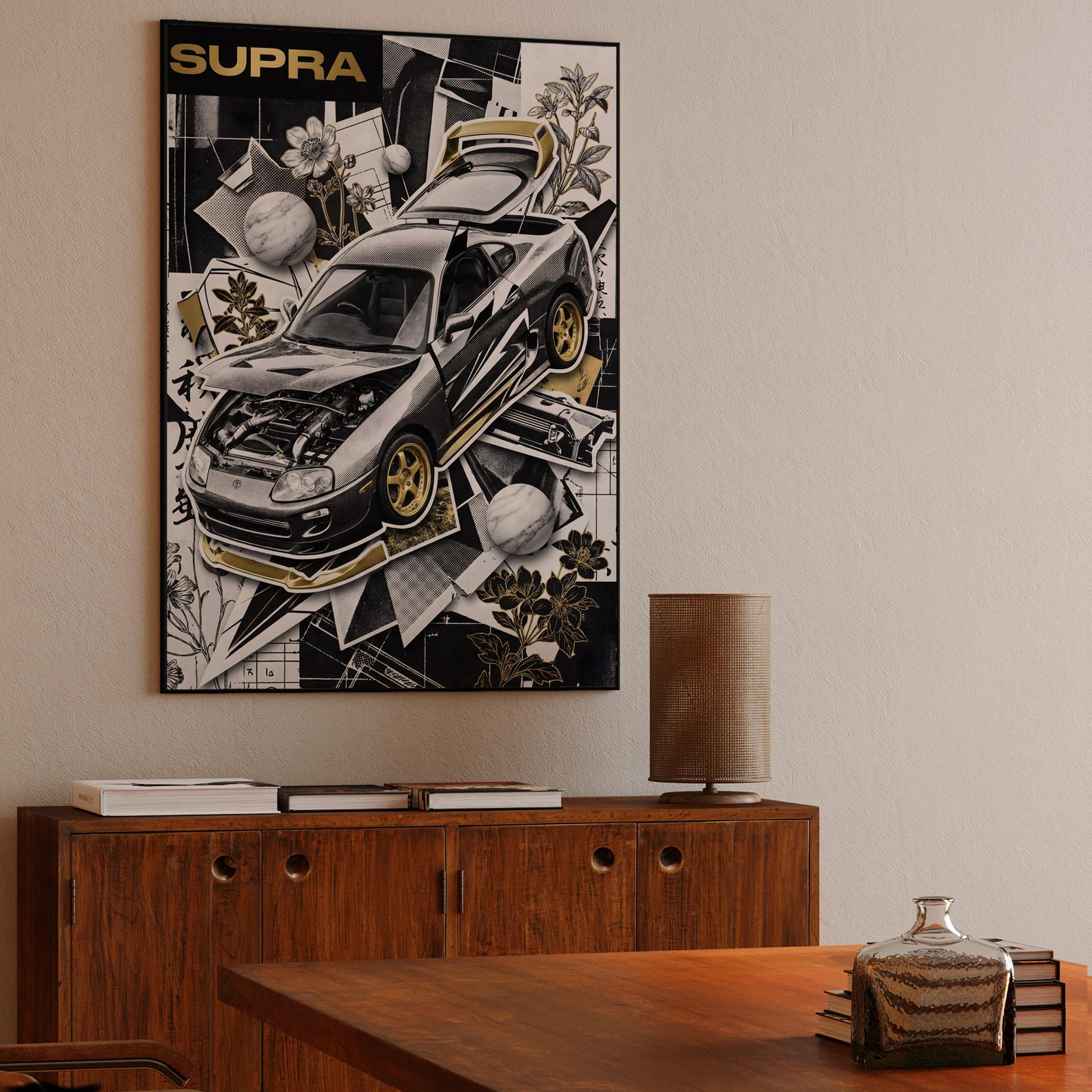 Supra A80 Gold & Monochrome Collage