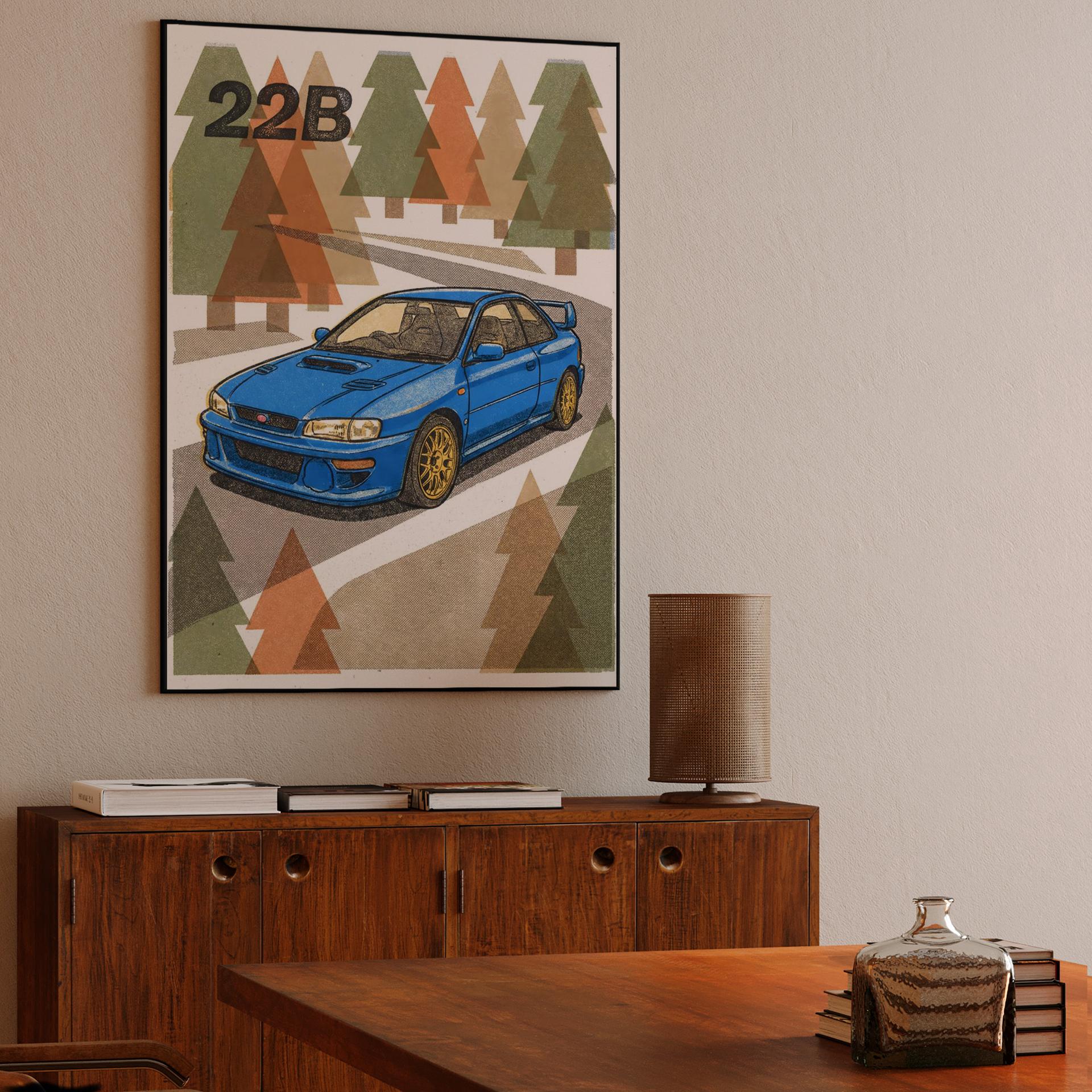 22B Forest Run: Textured Rally Illustration