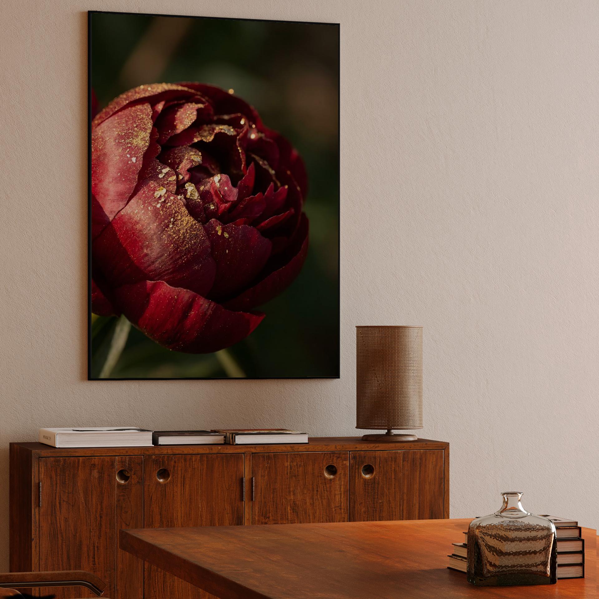 Gilded Crimson Peony