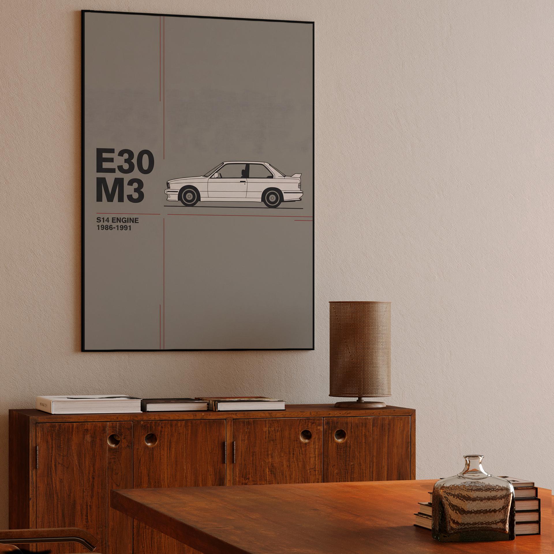BMW E30 M3 S14 Technical Illustration