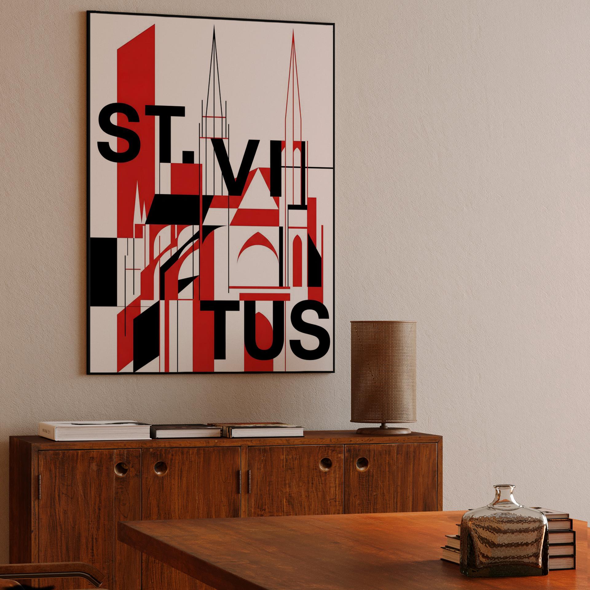 St. Vitus Cathedral Geometric Typography