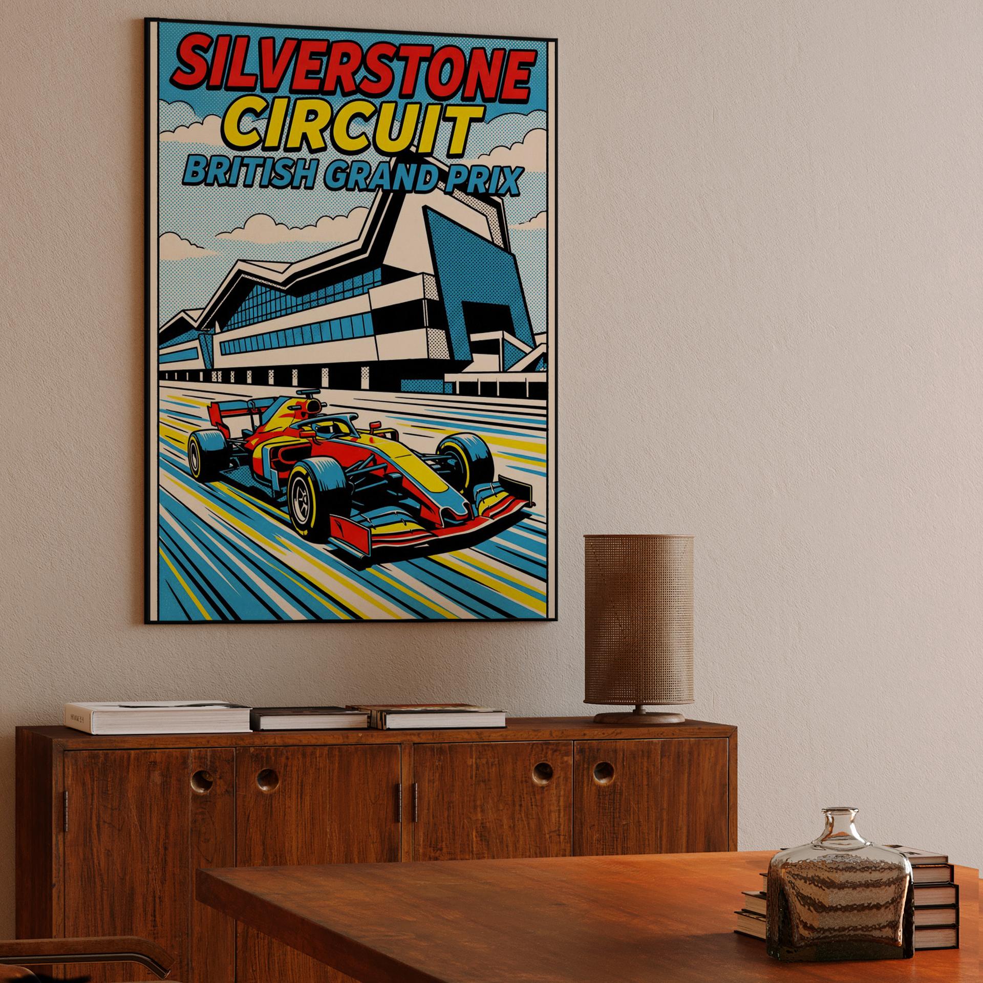 Silverstone Speed: British Grand Prix Pop Art