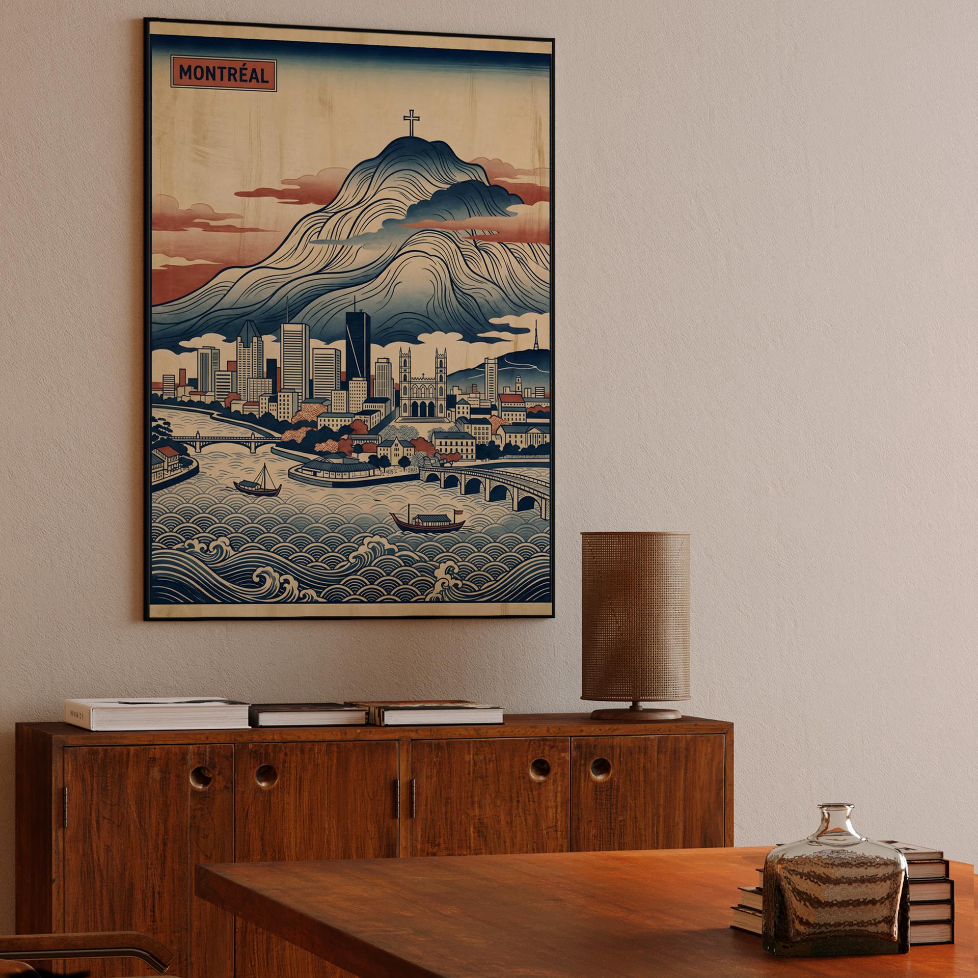 Montreal Ukiyo-e Skyline Fusion