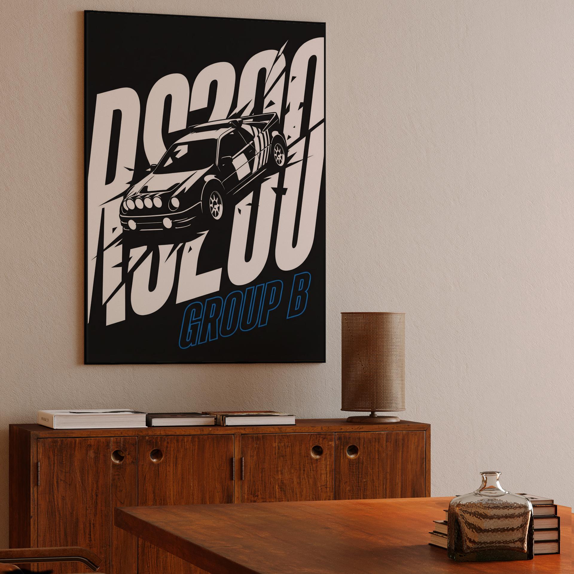 Ford RS200: Group B High-Impact Graphic Illustration
