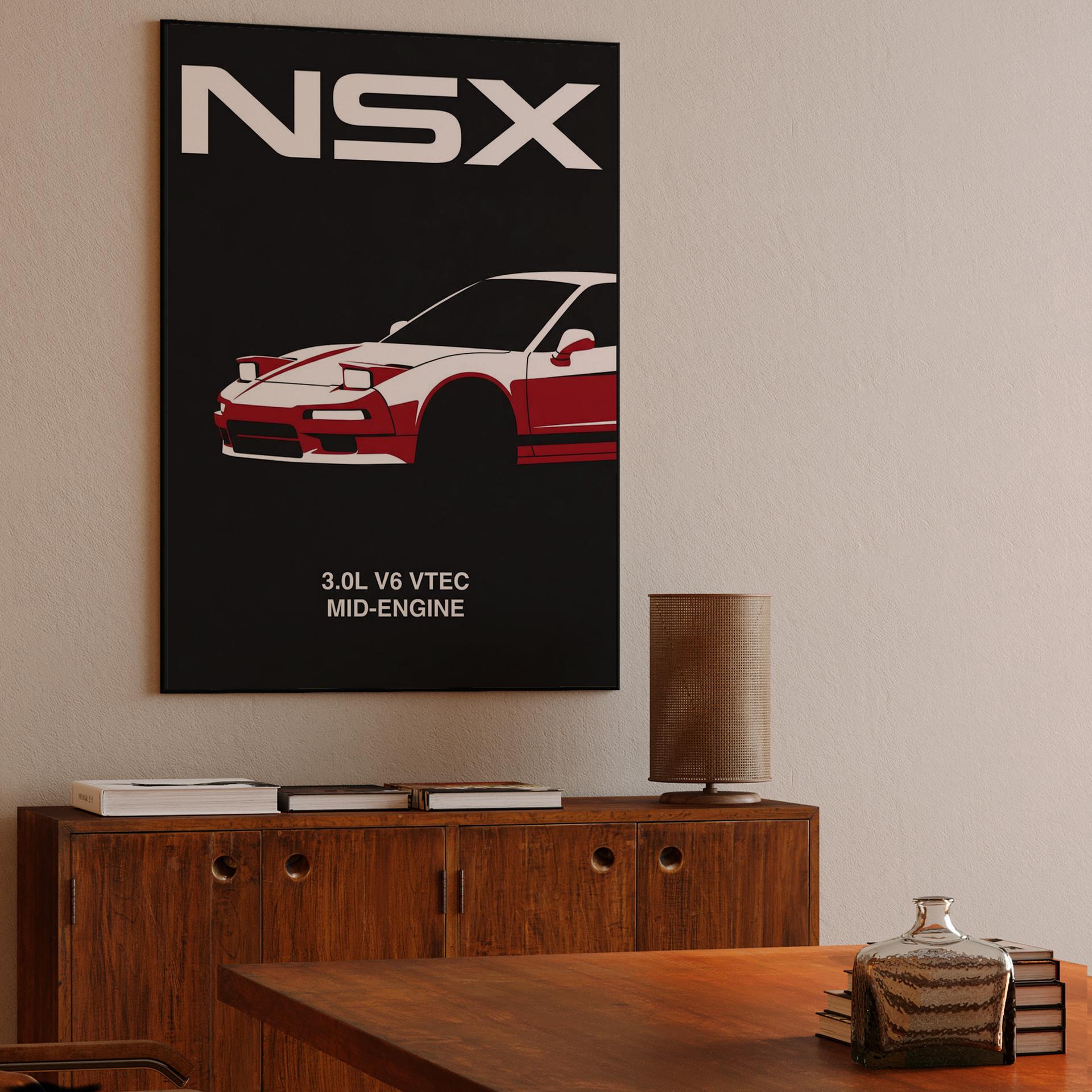 NSX VTEC Minimalist Spec Poster