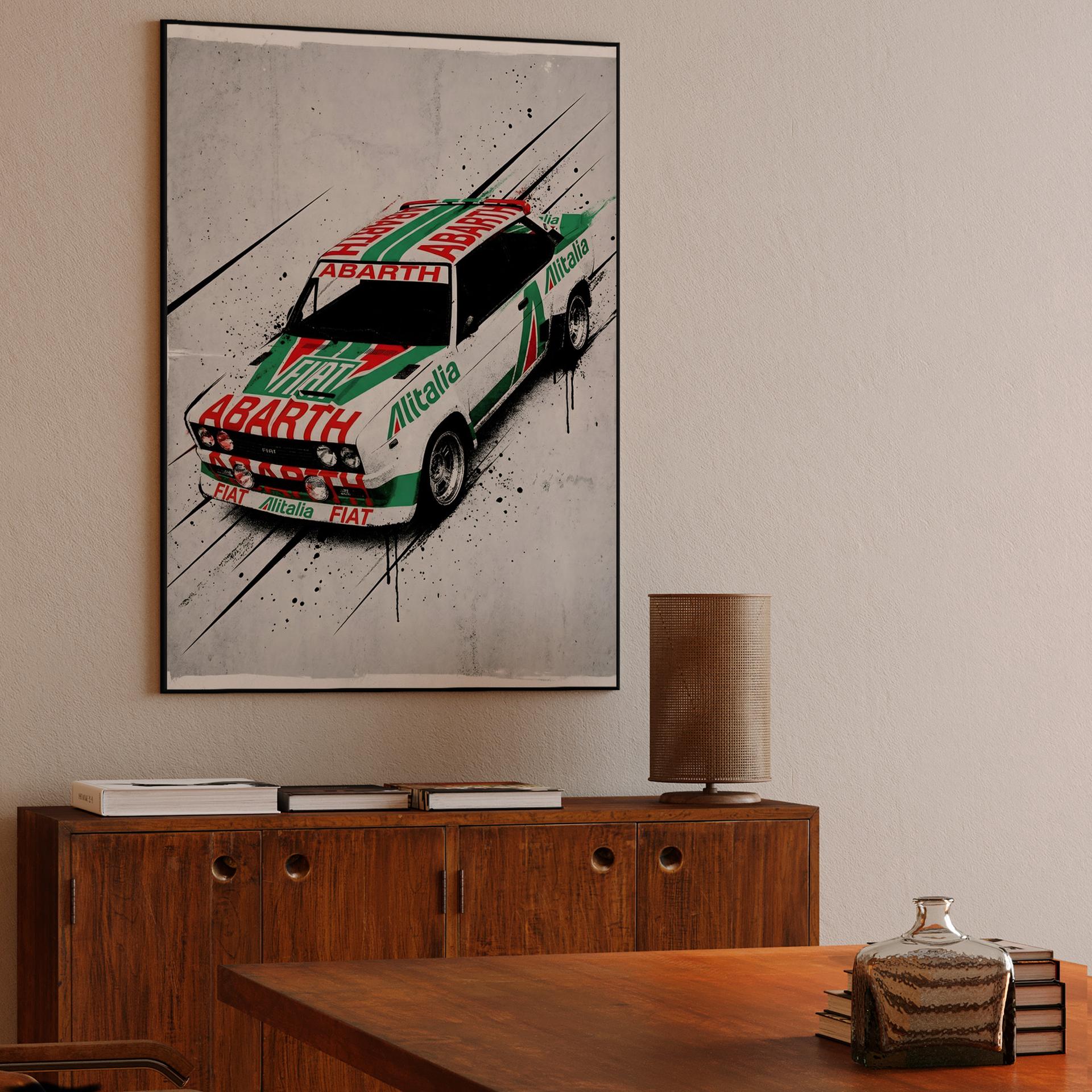 Fiat 131 Abarth Alitalia Rally Street Art