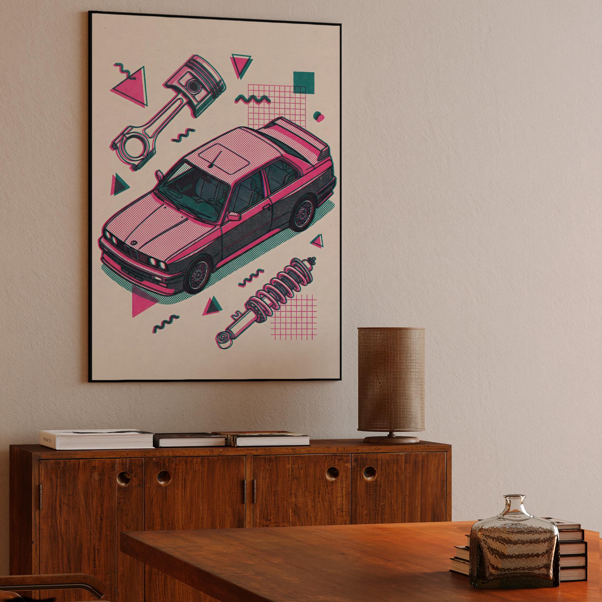 BMW E30 M3 Memphis Parts Illustration