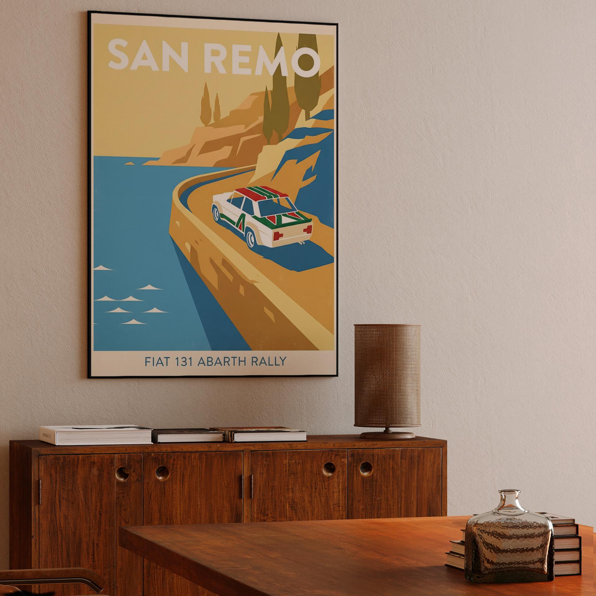 San Remo Rally Fiat 131 Abarth Poster