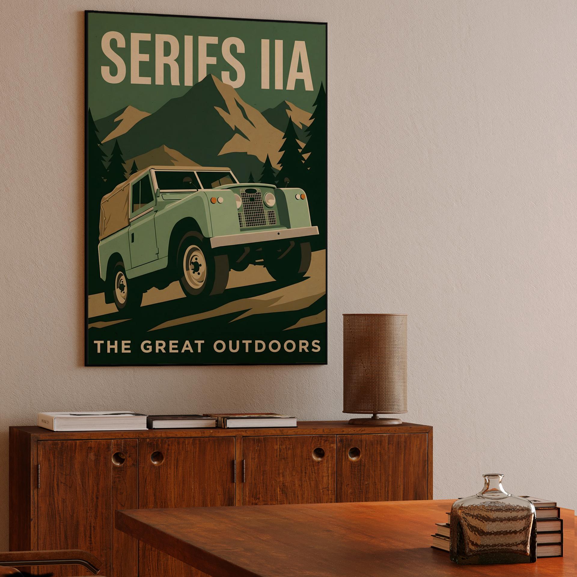 Land Rover Series IIA: The Great Outdoors Travel Poster
