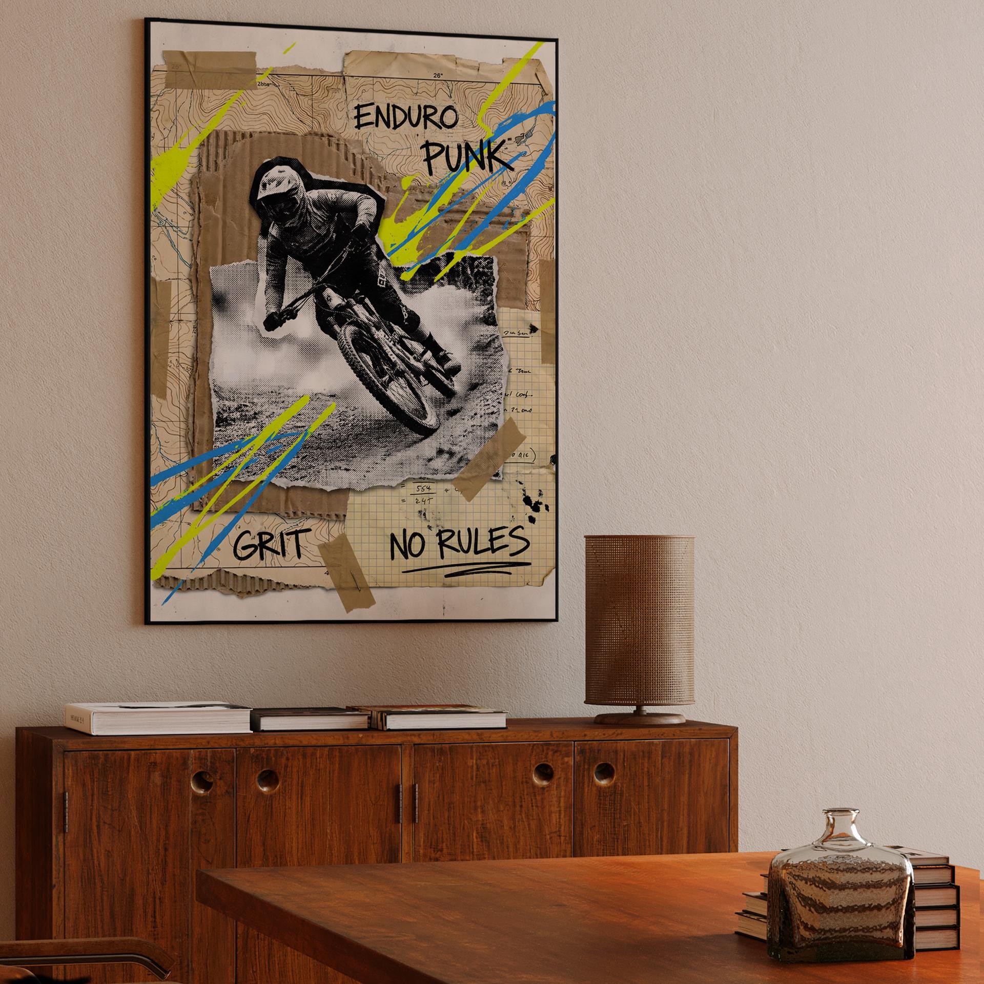 Enduro Punk: Grit and No Rules Mountain Biking Collage