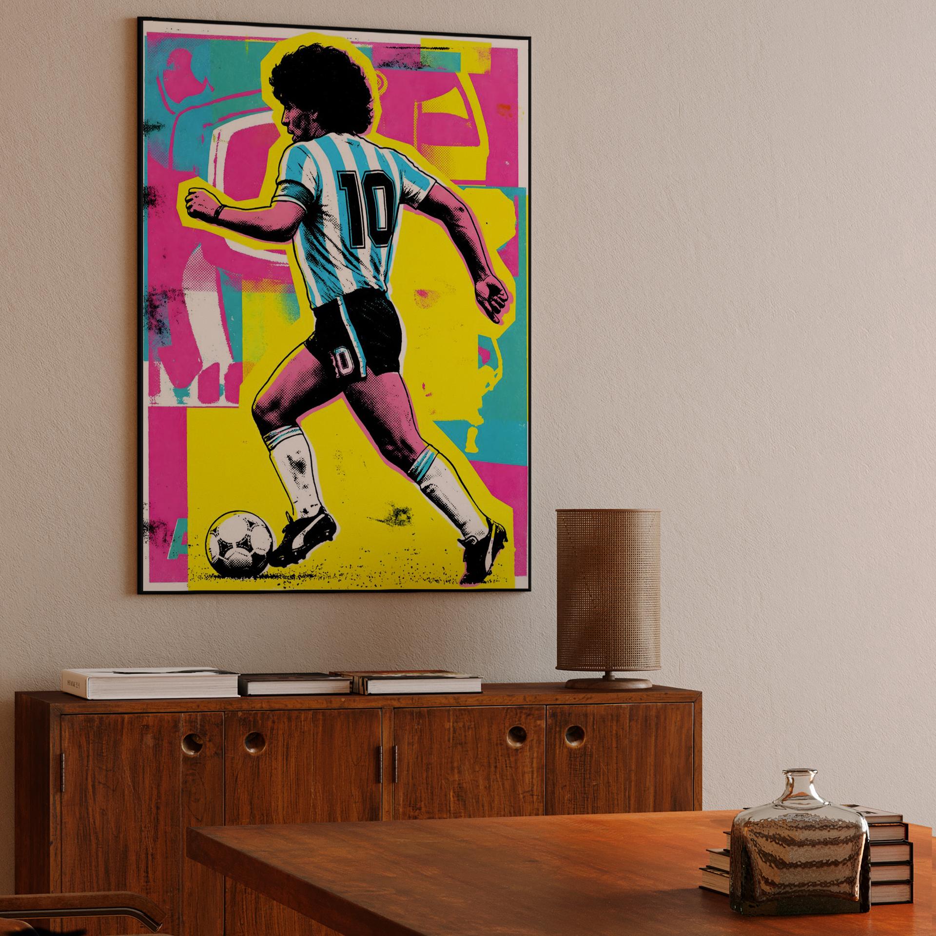 Maradona: Neon Pulse Pop Art