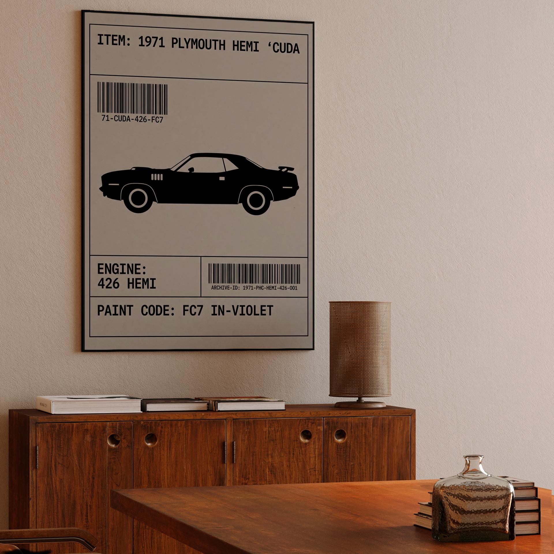 1971 Hemi 'Cuda: Archival Spec Sheet